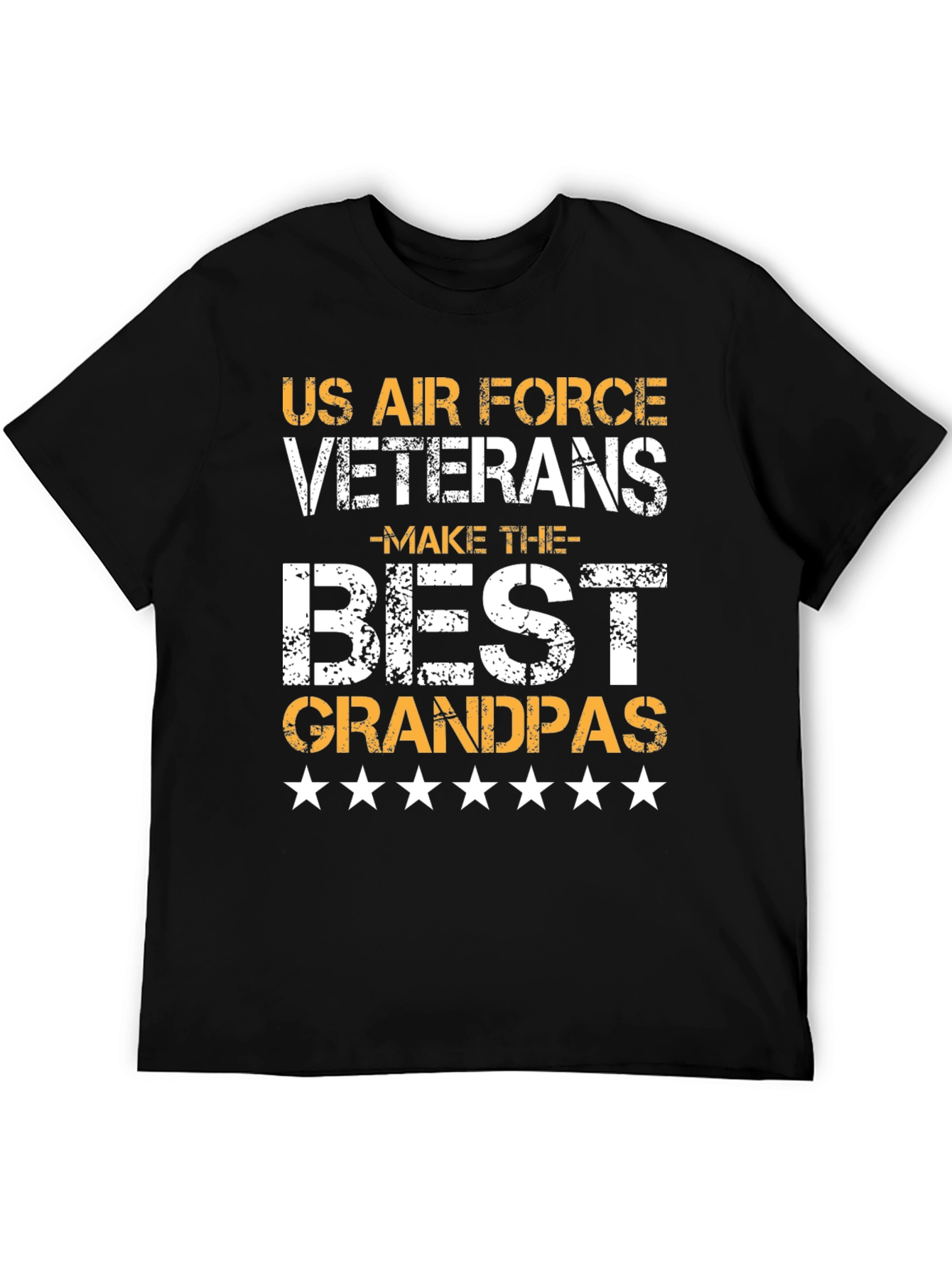 Black US Air Force Veterans Grandpas T-Shirt view 5