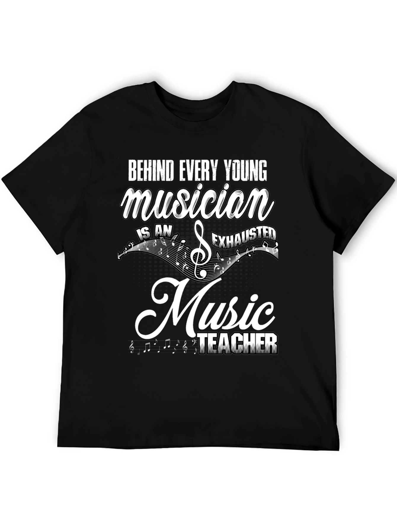 Black Musician Teacher Graphic T-Shirt - Music Lover Gift view 5