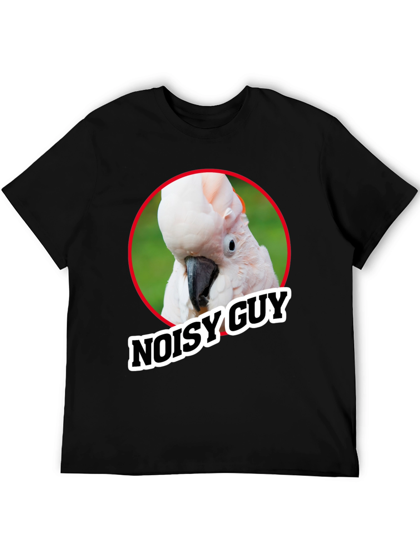 Black Noisy Guy Parrot Graphic Tee - Unique Bird Lover Shirt view 5
