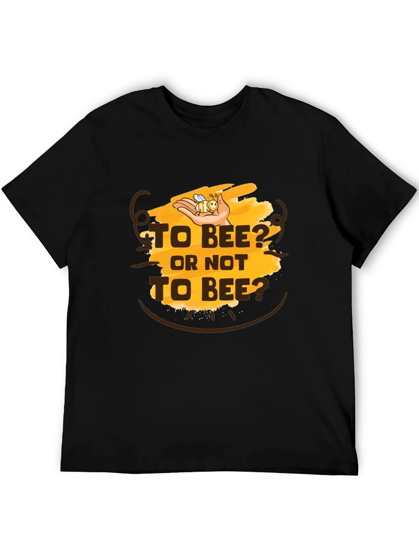 Black To Bee? Men's Graphic Tee - Black Cotton T-Shirt view 5