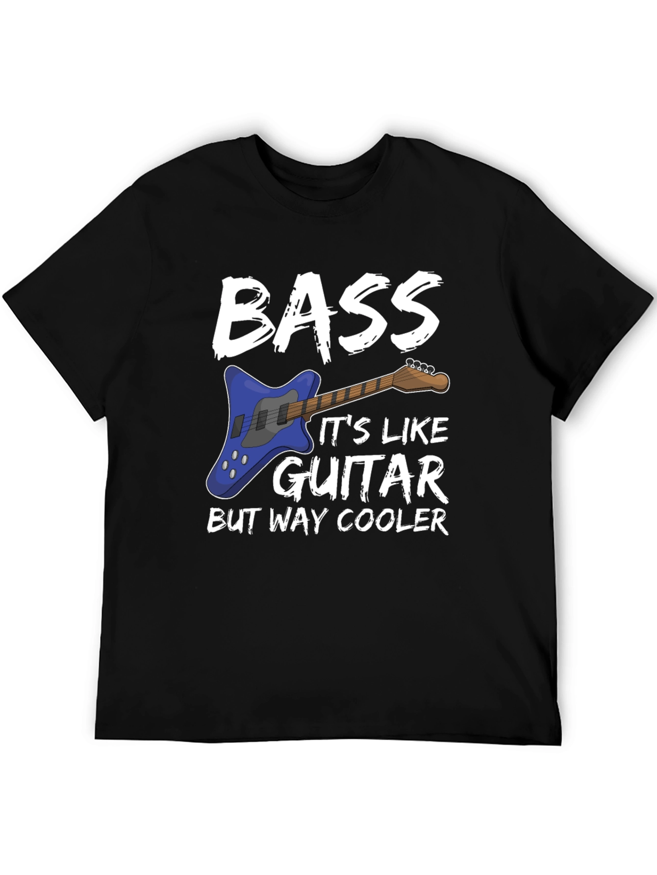 Black Bass Guitar Cool T-Shirt view 5