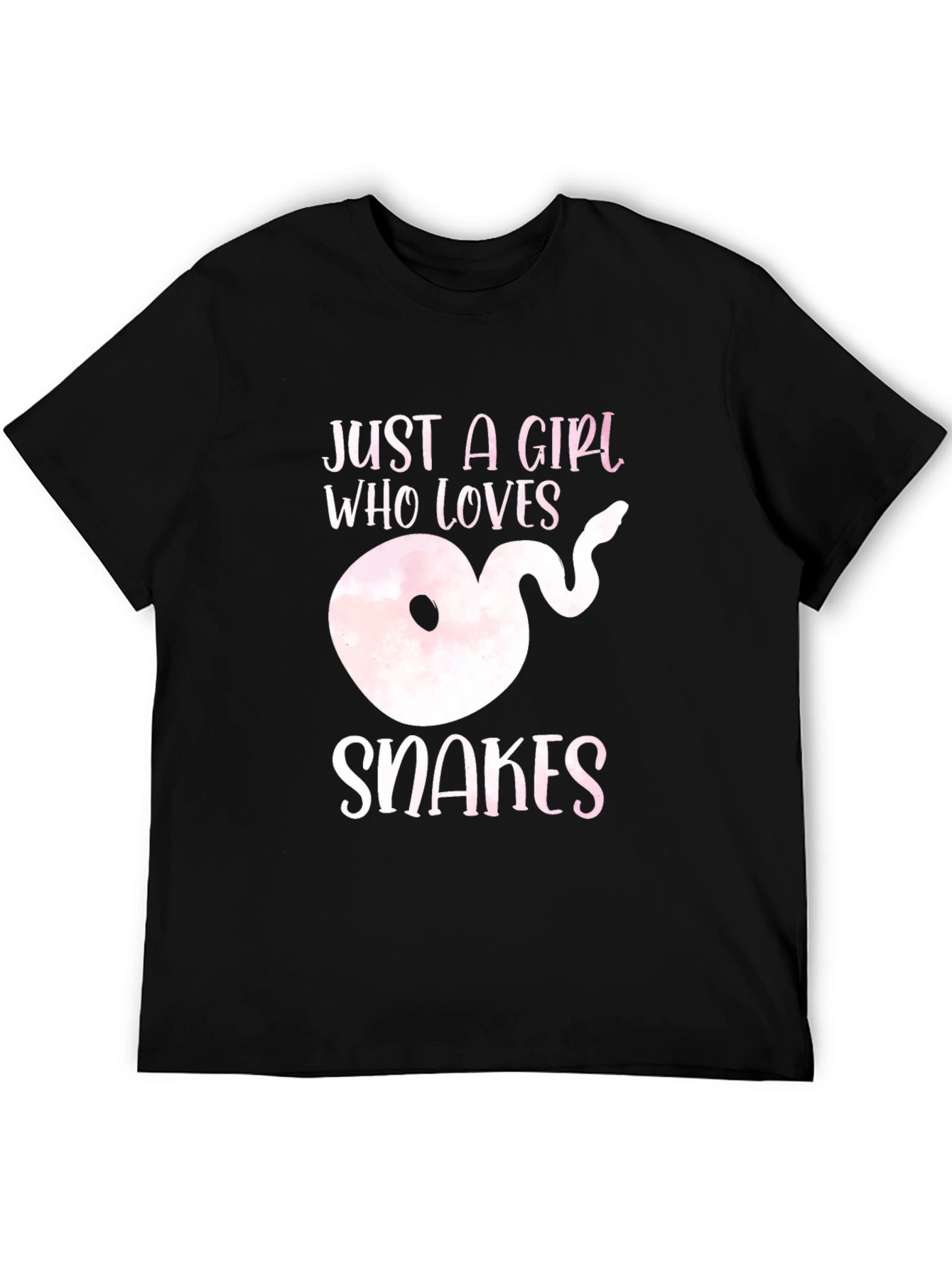 Black Girl Who Loves Snakes Black T-Shirt view 5