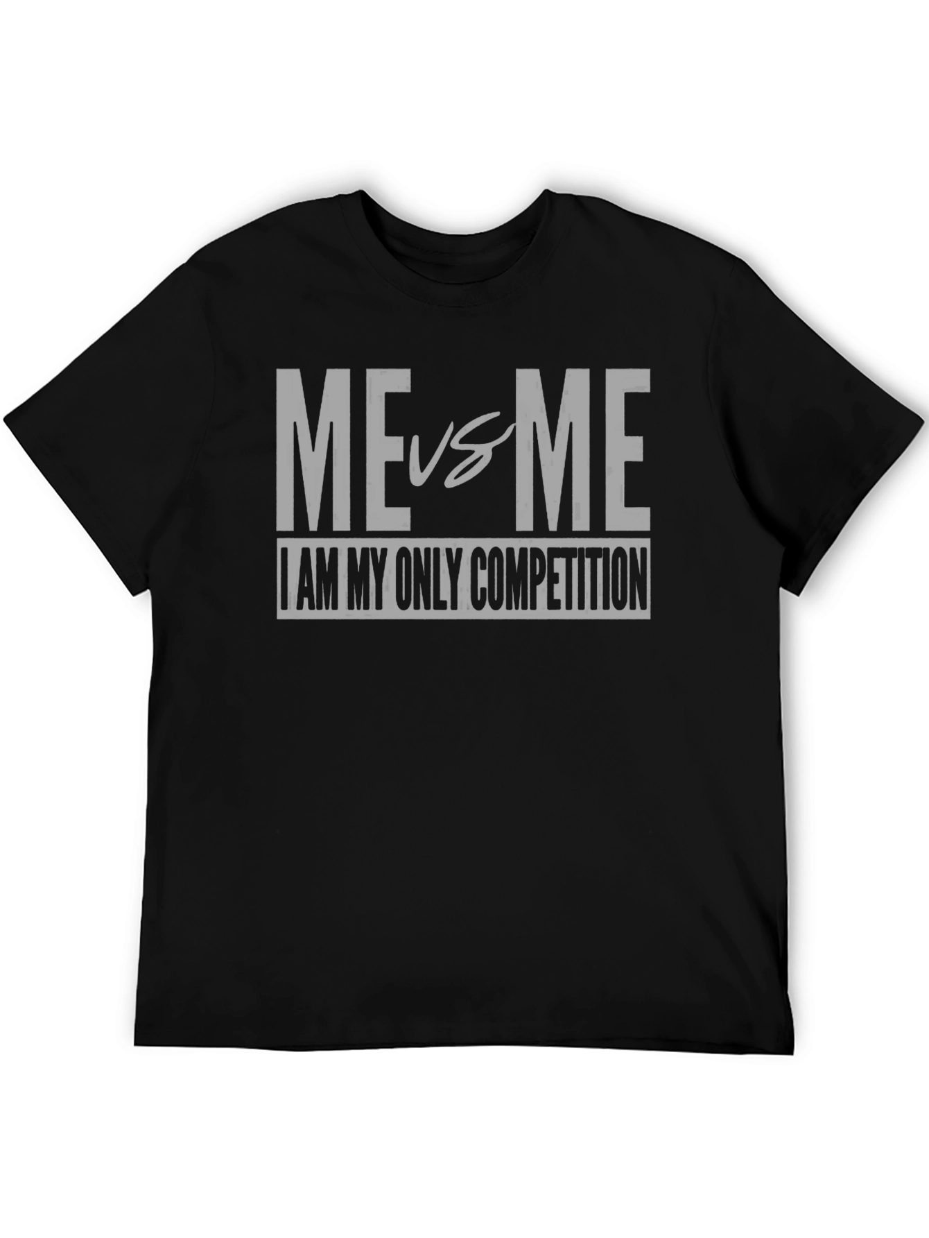 Black Me vs Me Motivational T-Shirt view 5