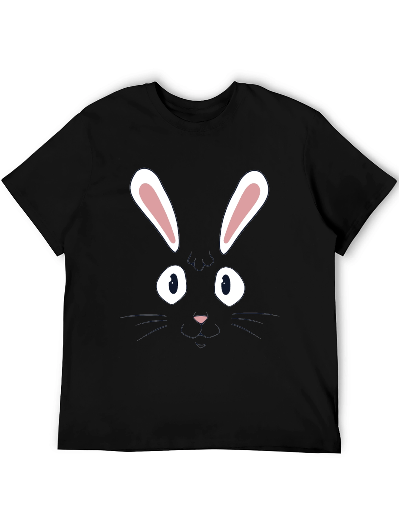 Black Bunny Face Graphic Tee view 5