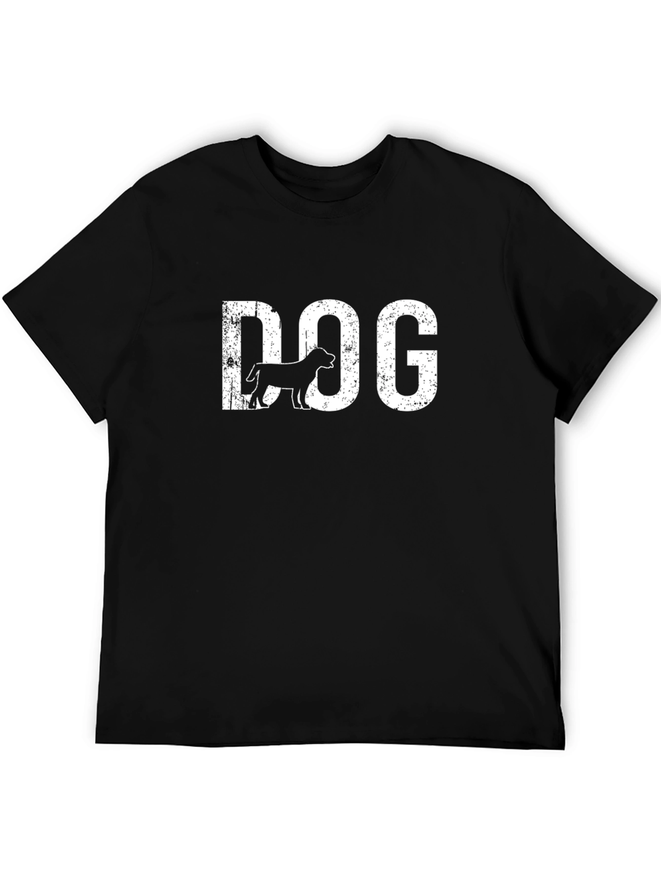Black Dog Graphic Print Crew Neck T-Shirt view 5