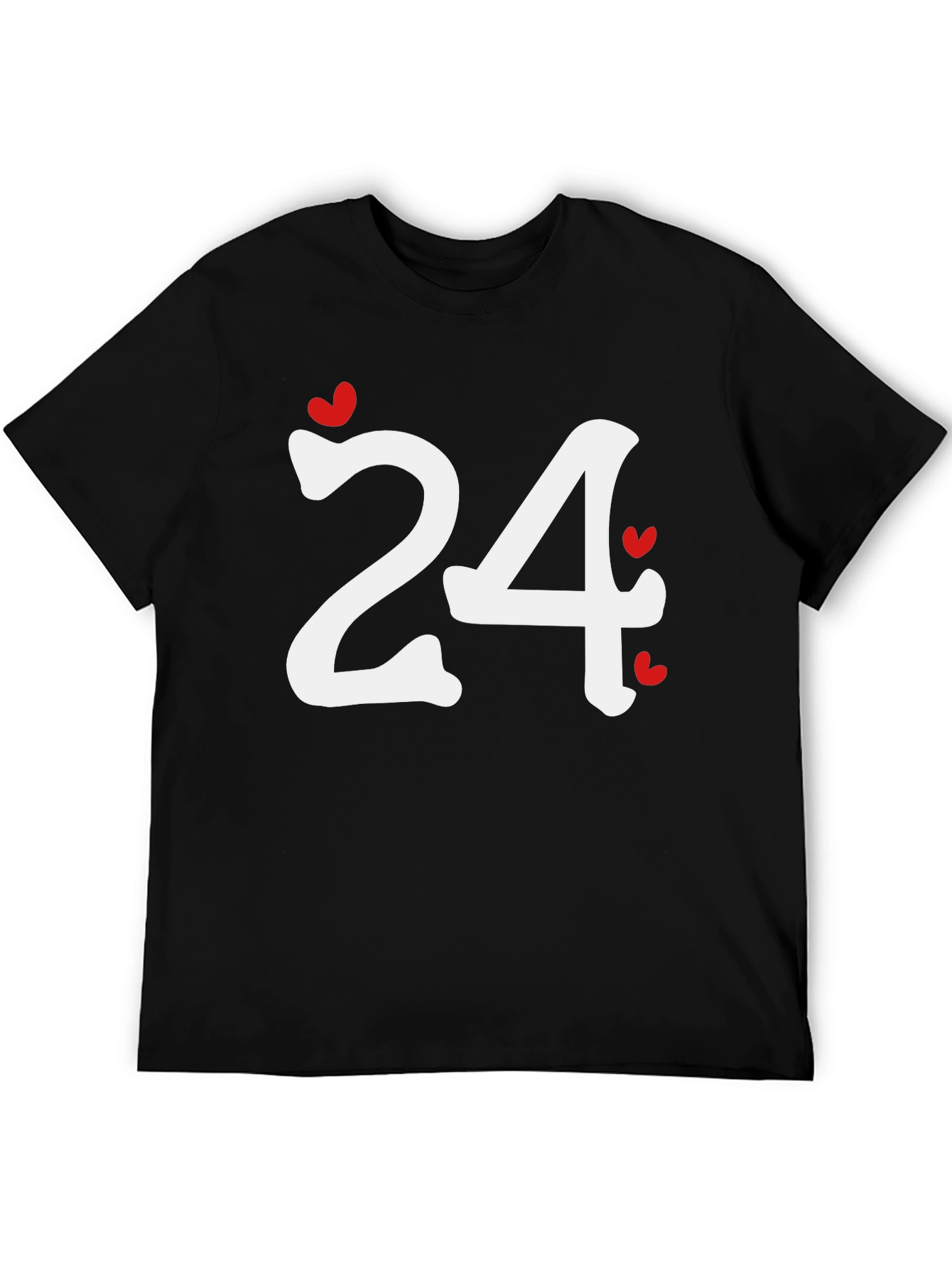 Black Heart Number 24 Black T-Shirt view 5