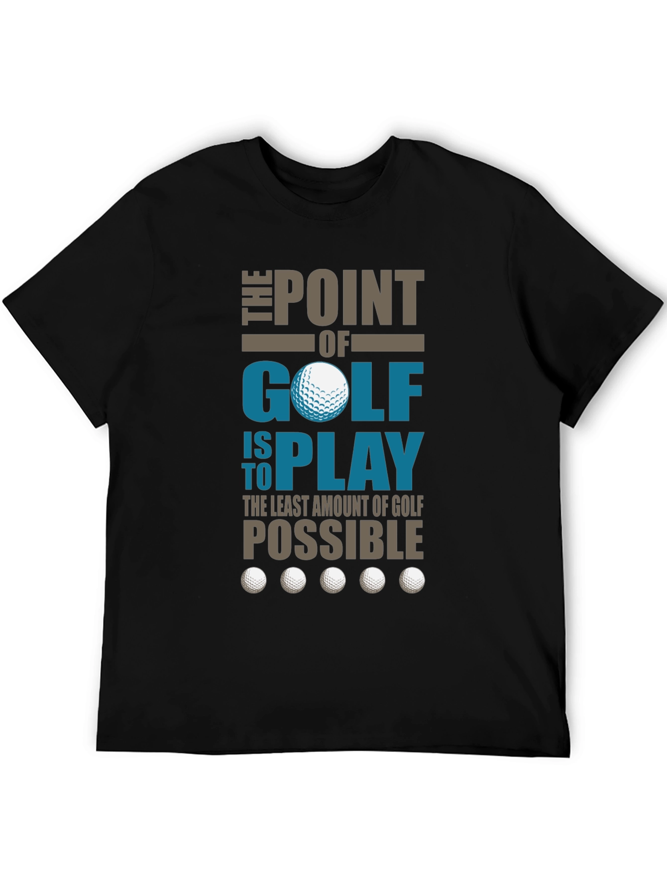 Black Funny Golf T-Shirt - The Point of Golf view 5