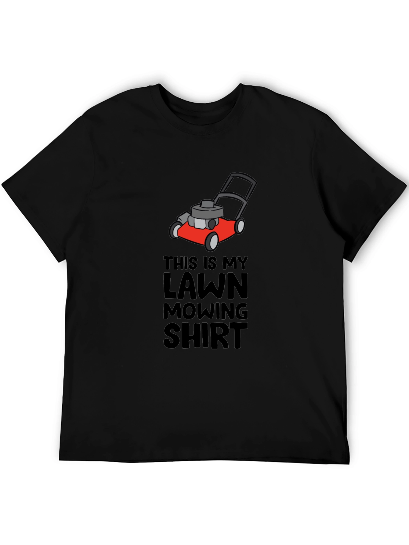 Black Lawn Mowing Shirt - Funny Mower Graphic Tee view 5