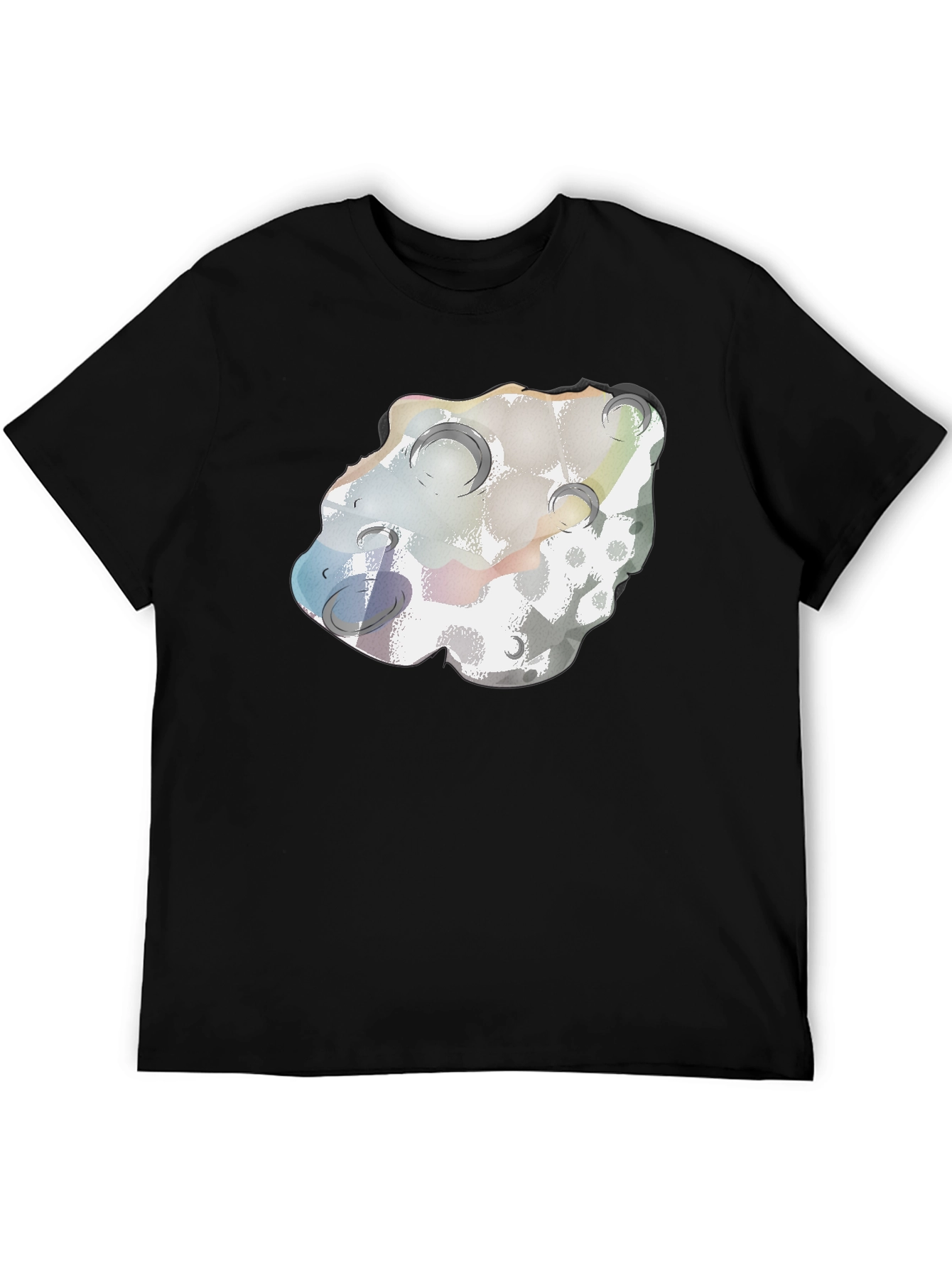 Black Meteor Crater T-Shirt - Soft Cotton Blend view 5