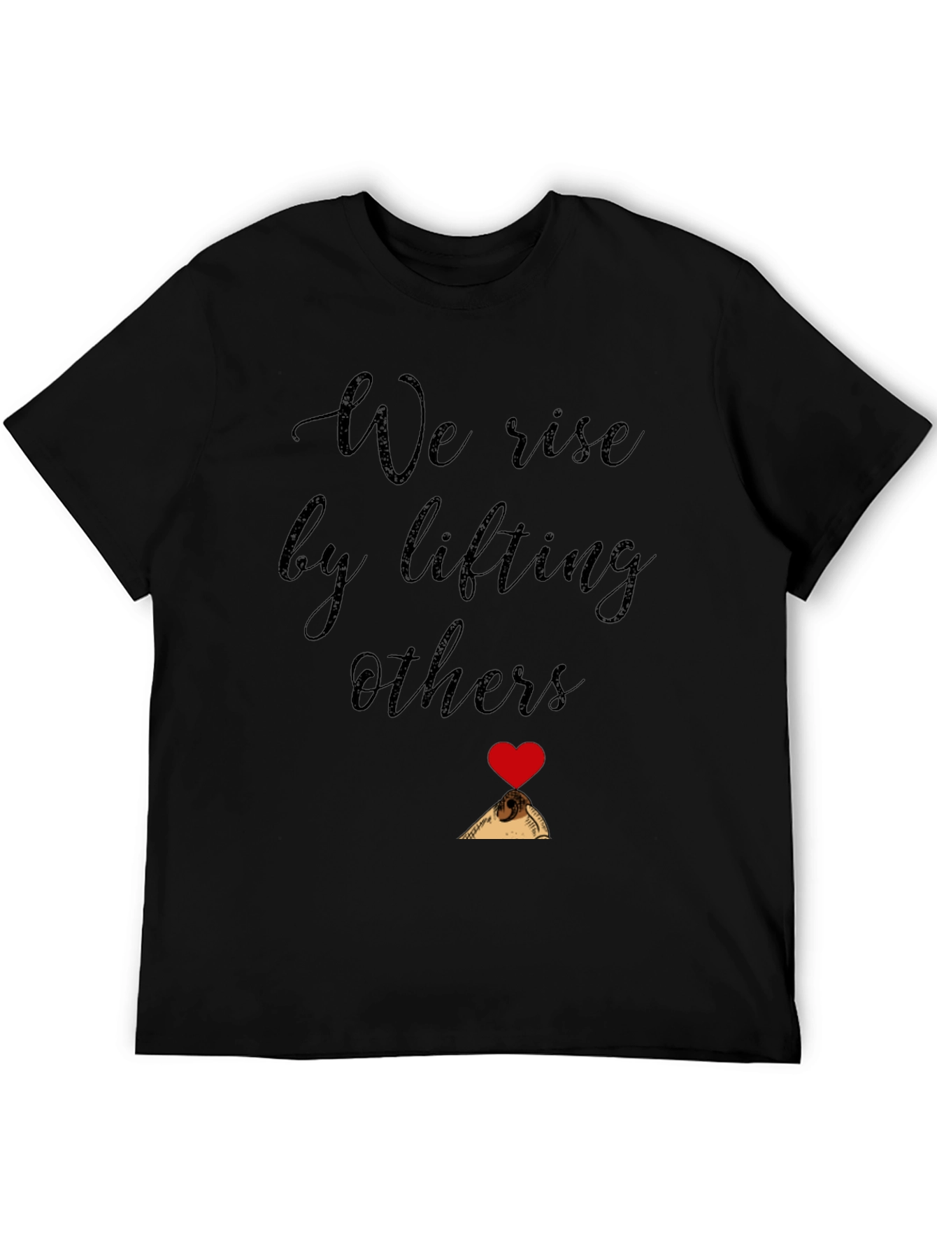 Black We Rise by Lifting Others Graphic Tee view 5