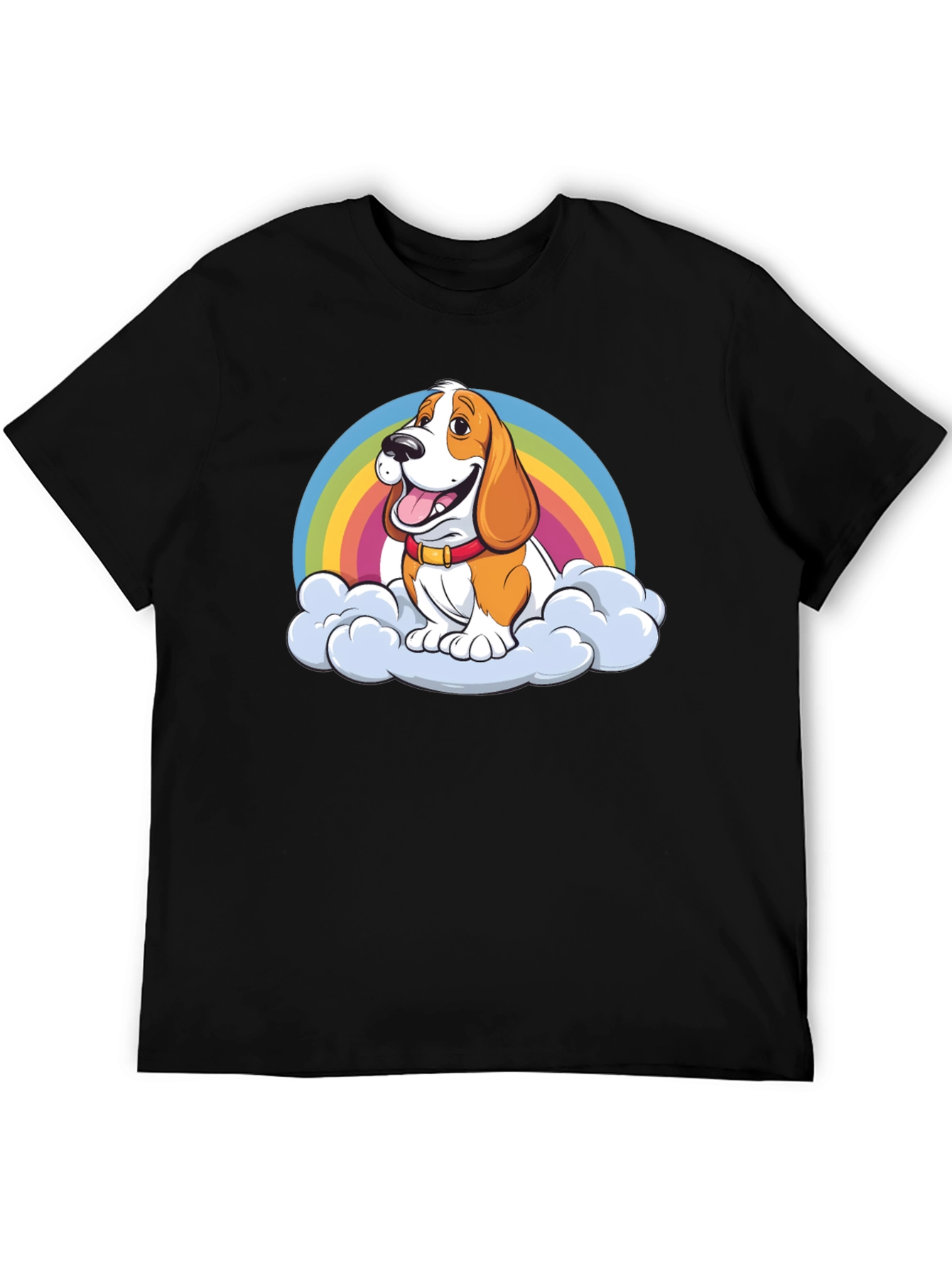 Black Dog Rainbow Cloud Graphic Tee view 5