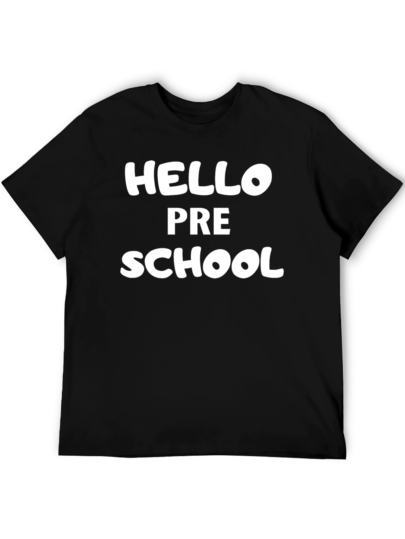 Black Hello Pre School T-Shirt view 5