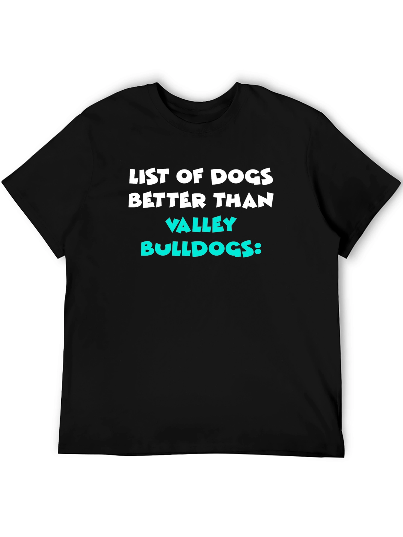 Black Funny 'List of Dogs' Graphic Tee view 5
