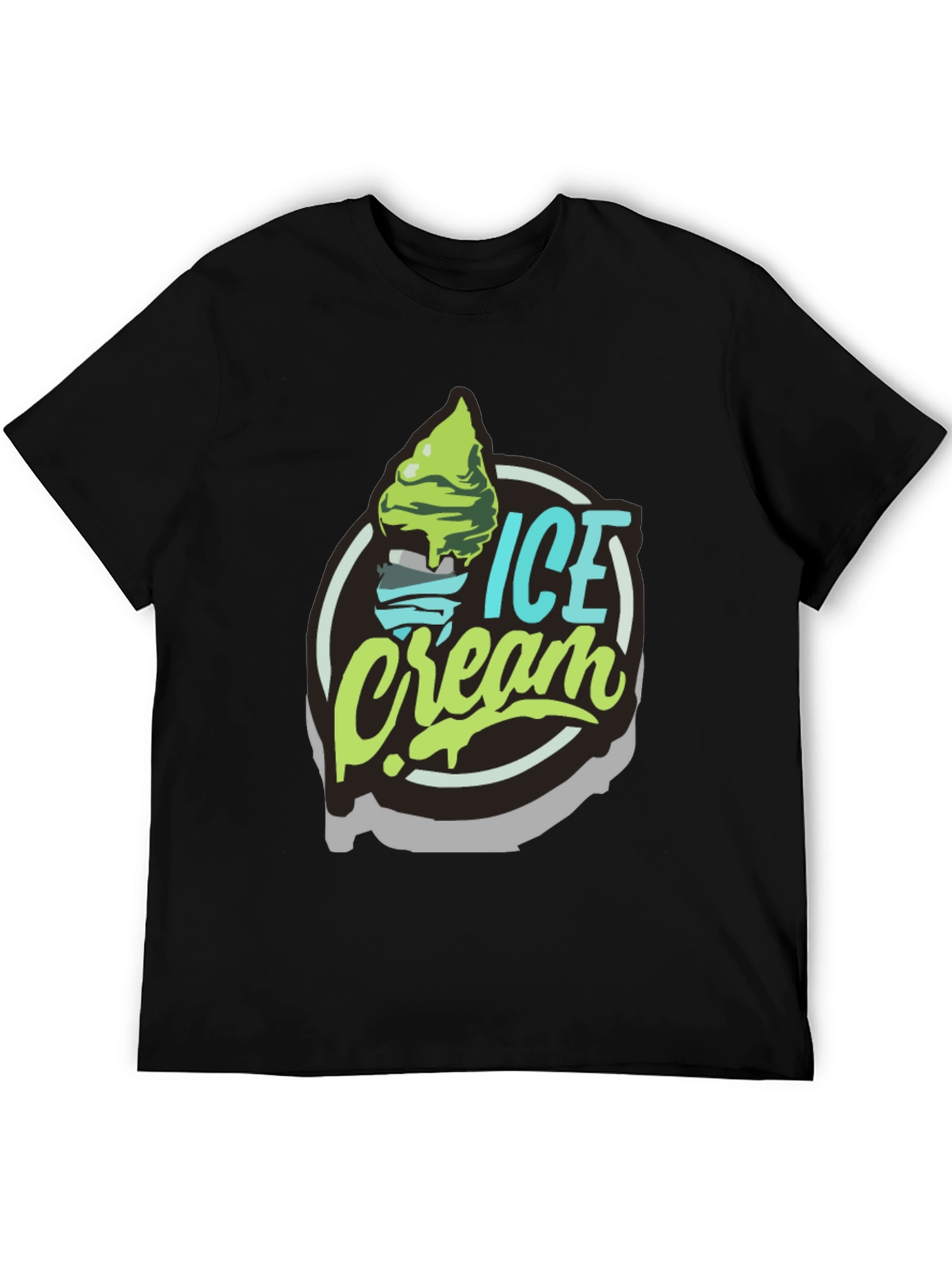 Black Ice Cream Graphic T-Shirt - Black view 5