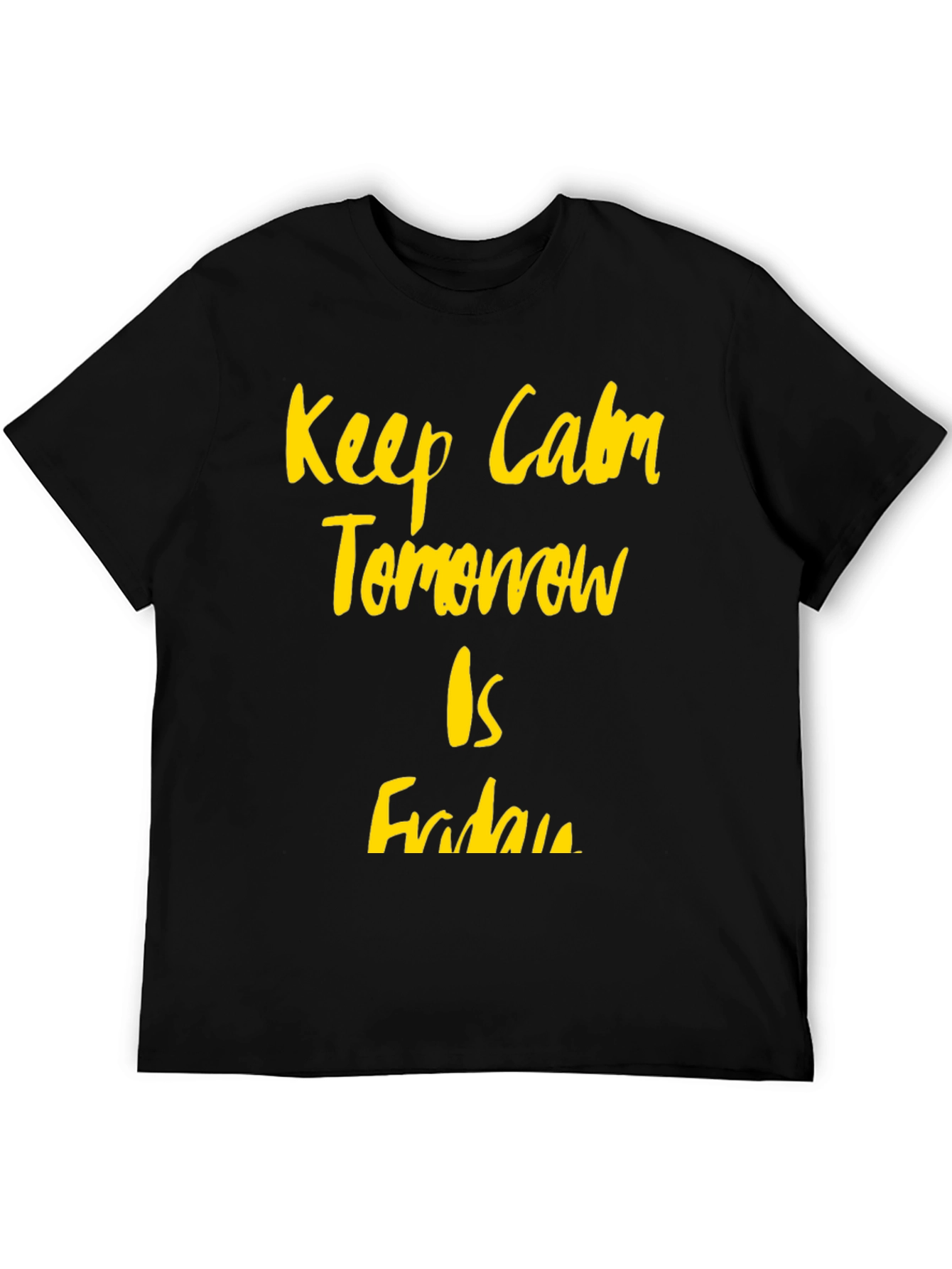 Black Keep Calm It's Almost Friday Graphic Tee view 5