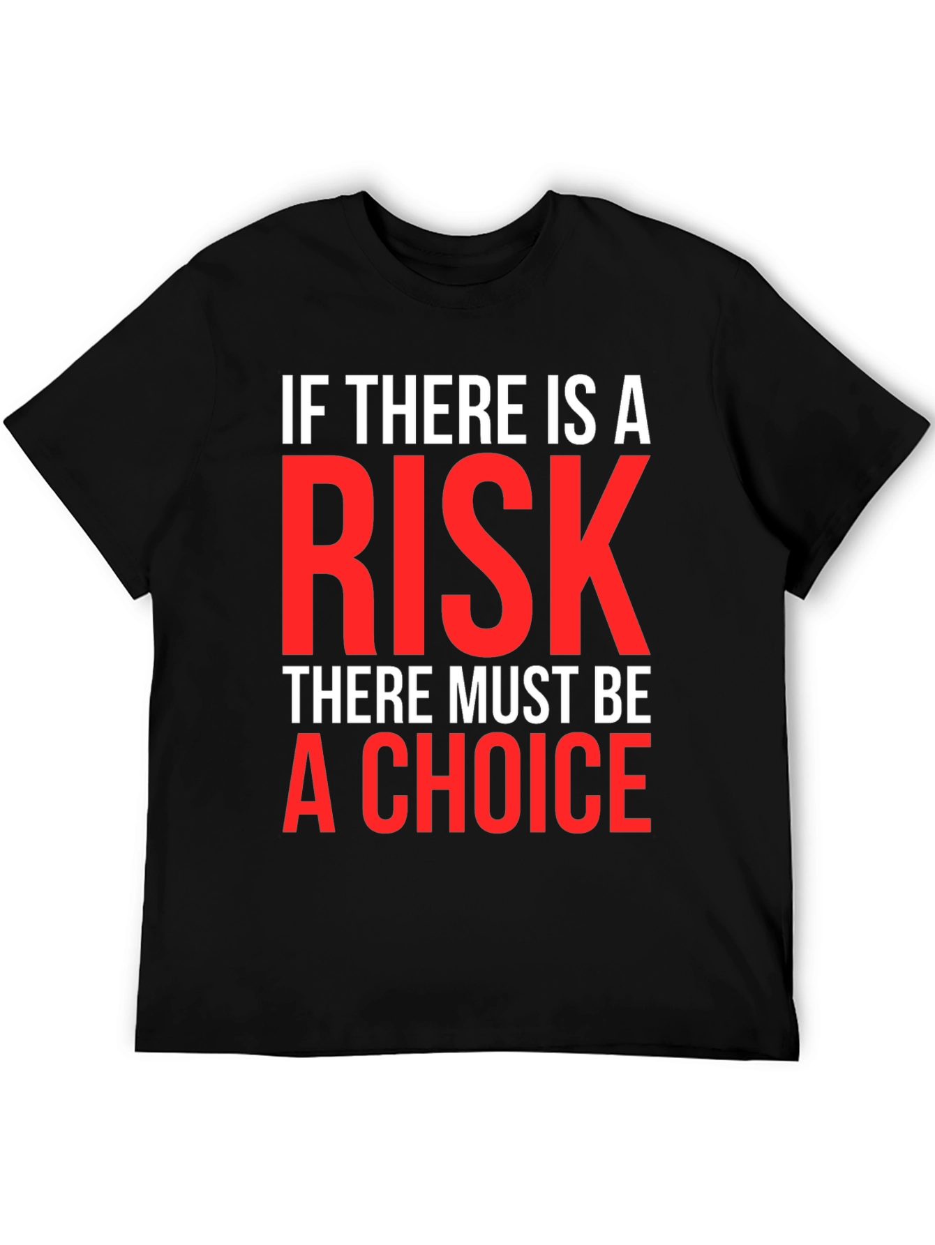 Black Risk and Choice Graphic T-Shirt - Black view 5