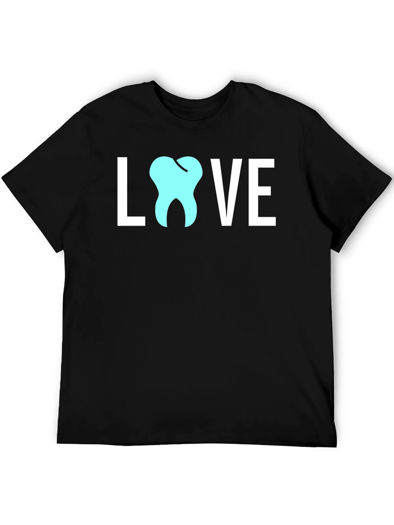 Black Dental Love Graphic Tee - Dentist Gift view 5