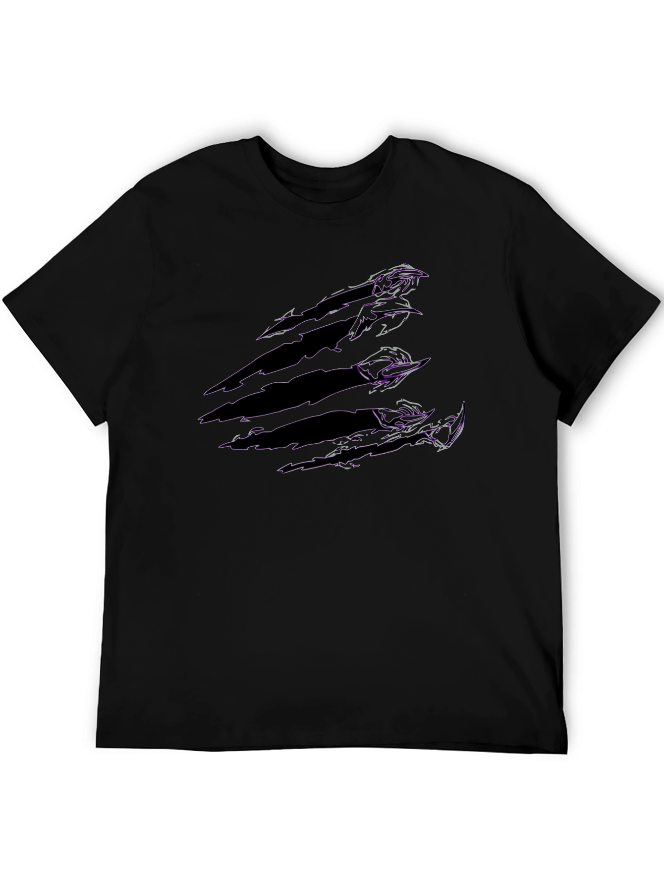 Black Claw Mark T-Shirt - Edgy Graphic Tee for Men view 5