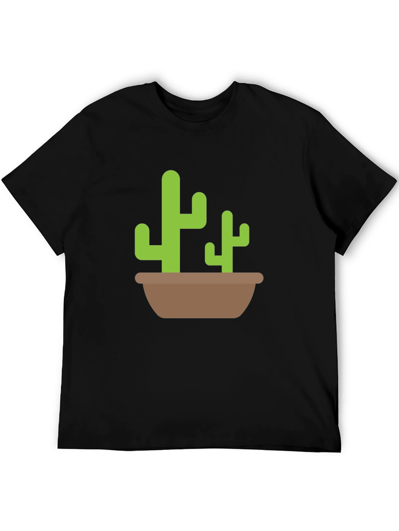 Black Cactus Graphic Tee - Black Casual T-Shirt view 5