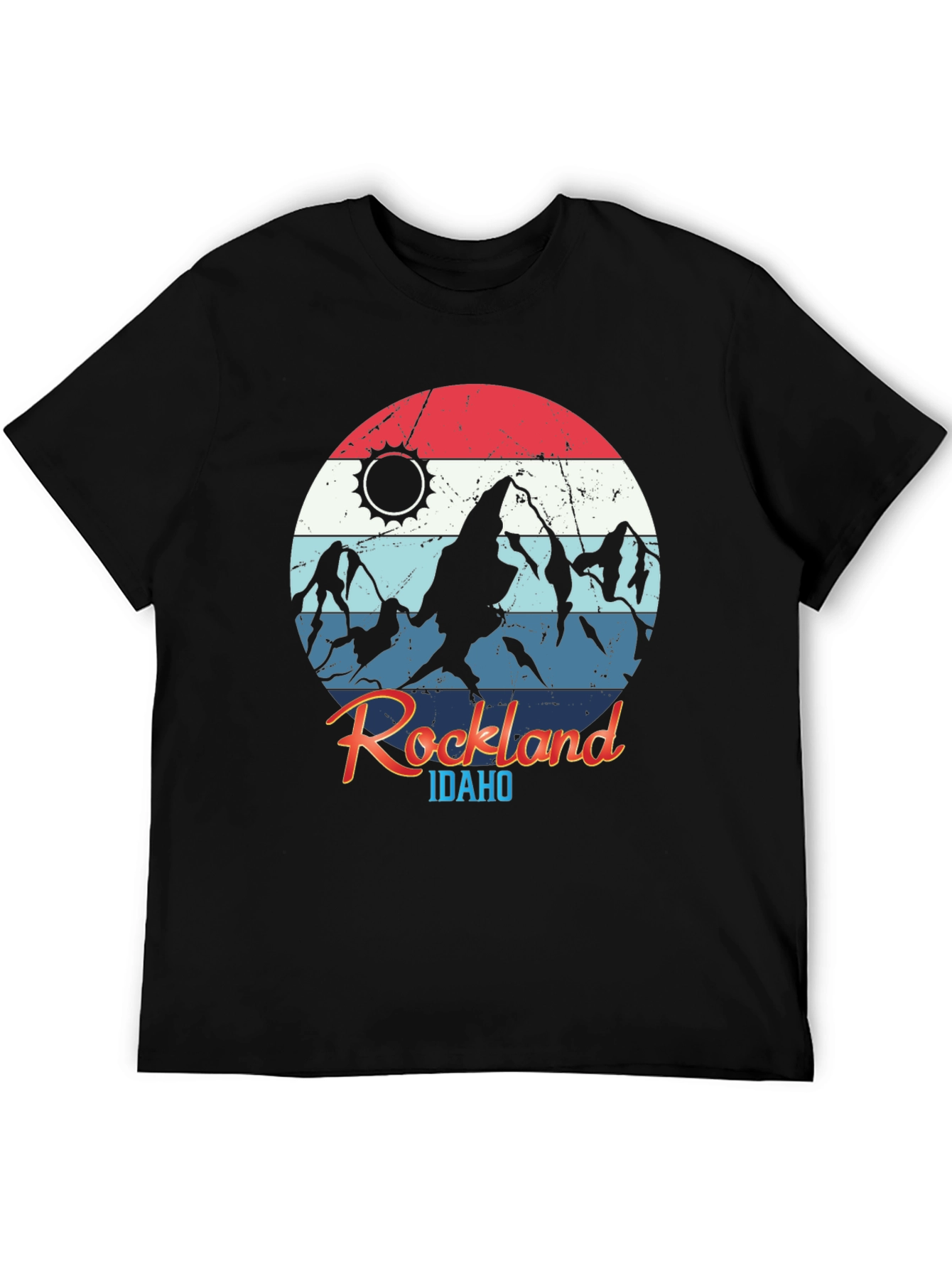 Black Rockland Idaho Mountain T-Shirt view 5