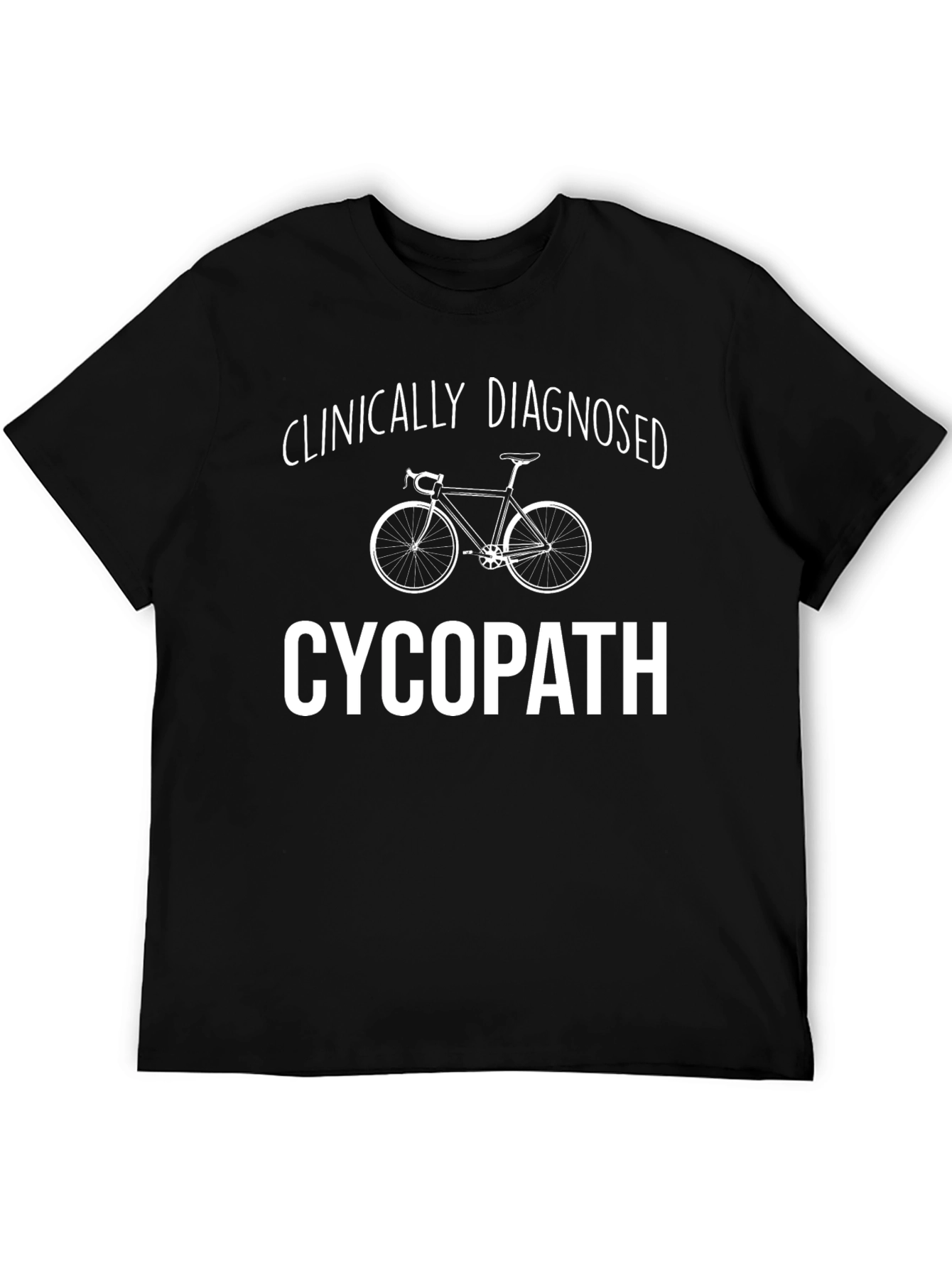Black Clinically Diagnosed Cycopath Graphic Tee view 5