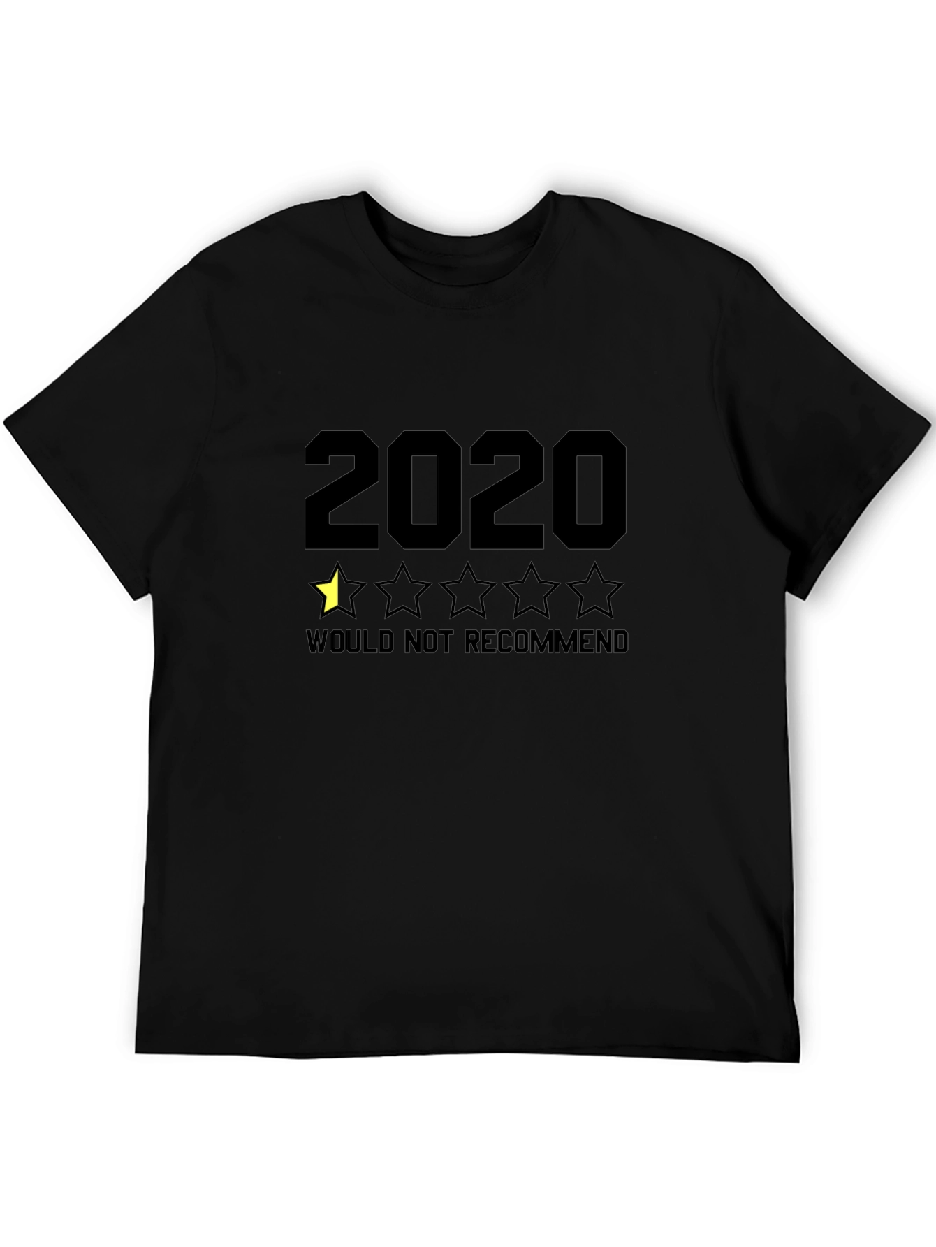 Black 2020 One Star Review T-Shirt - Funny Graphic Tee view 5