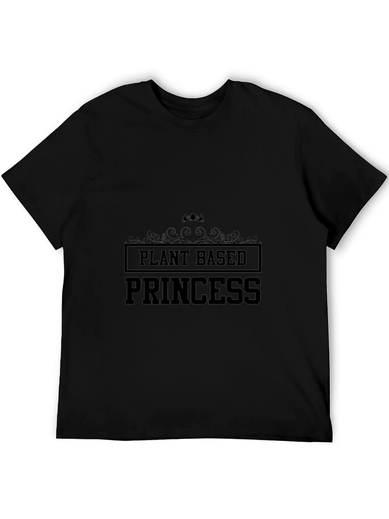Black Plant Based Princess Graphic Tee - Black view 5