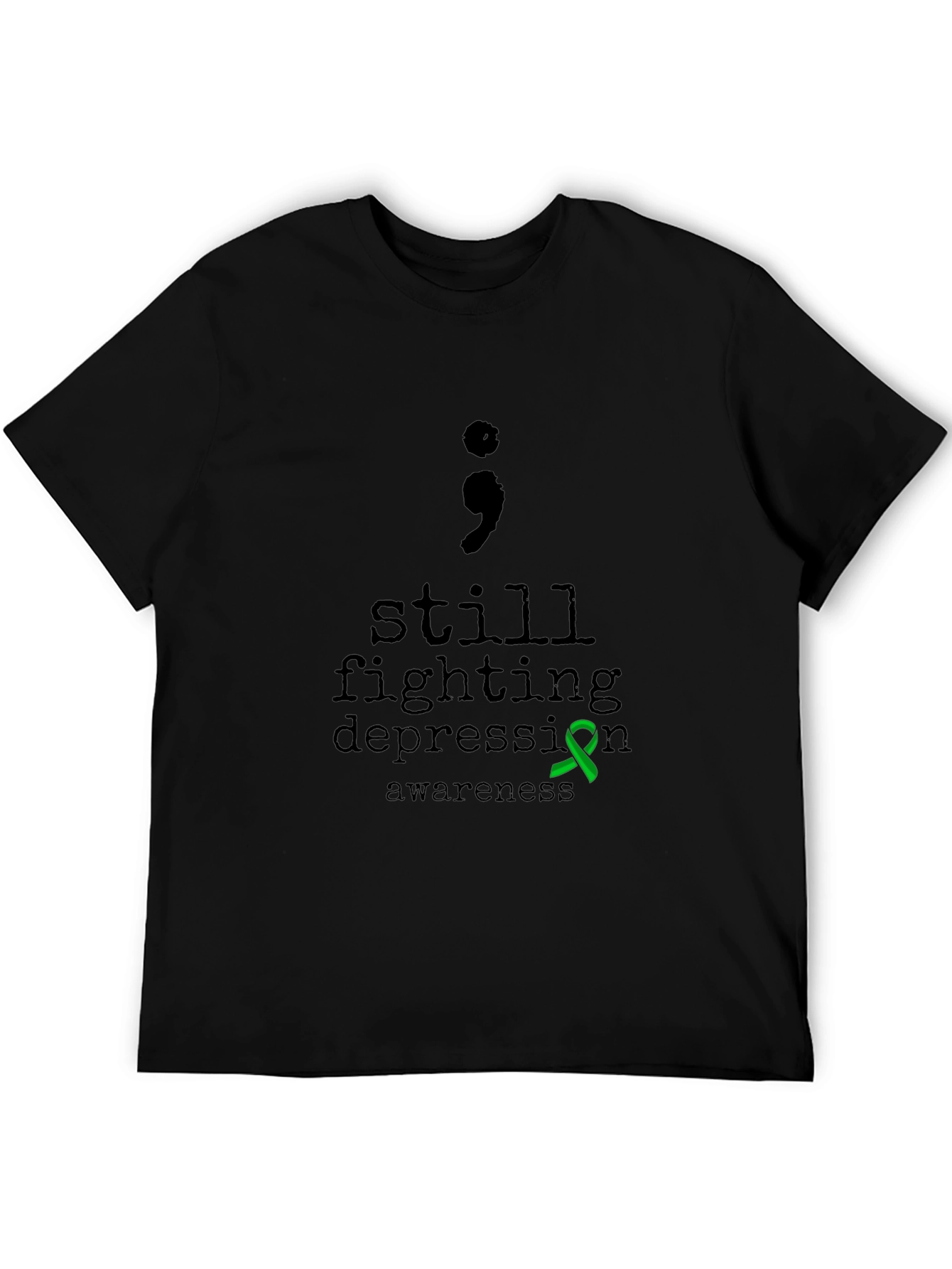 Black Still Fighting Depression Awareness T-Shirt view 5