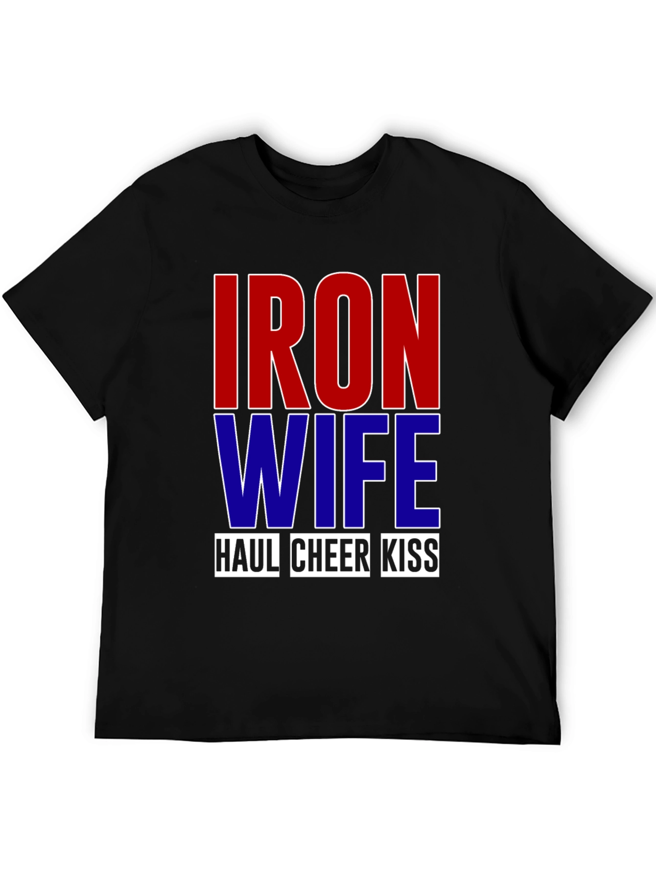 Black Iron Wife Haul Cheer Kiss T-Shirt view 5