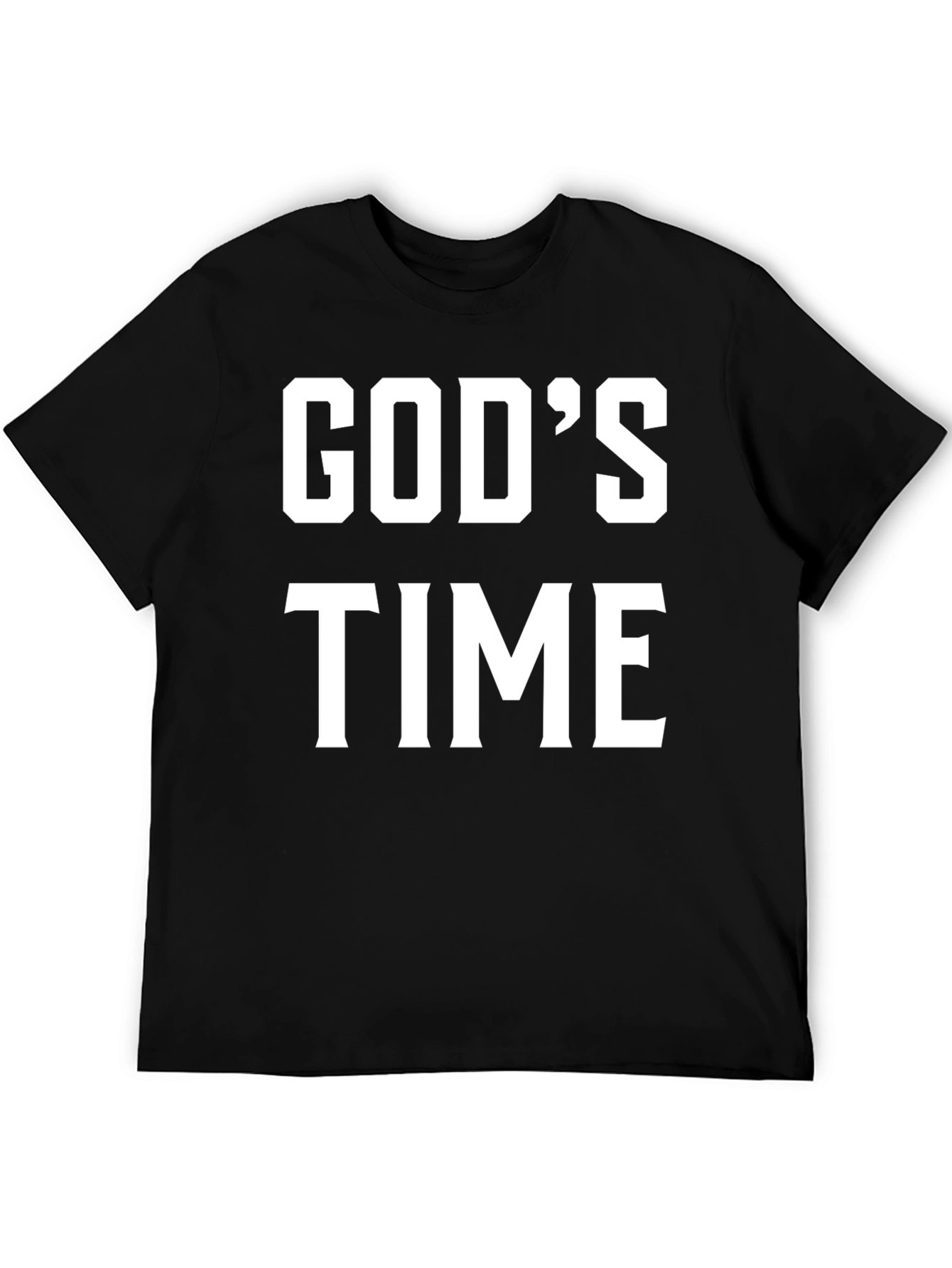 Black God's Time Graphic T-Shirt - Black view 5