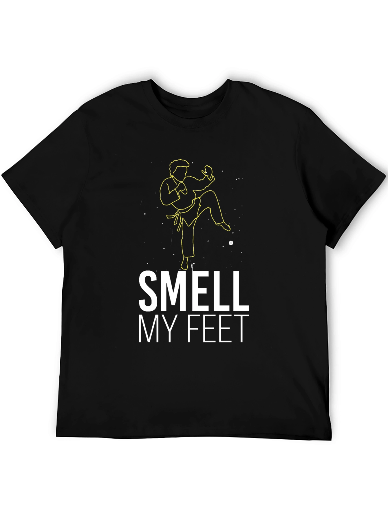 Black Smell My Feet Karate T-Shirt - Funny Martial Arts Tee view 5