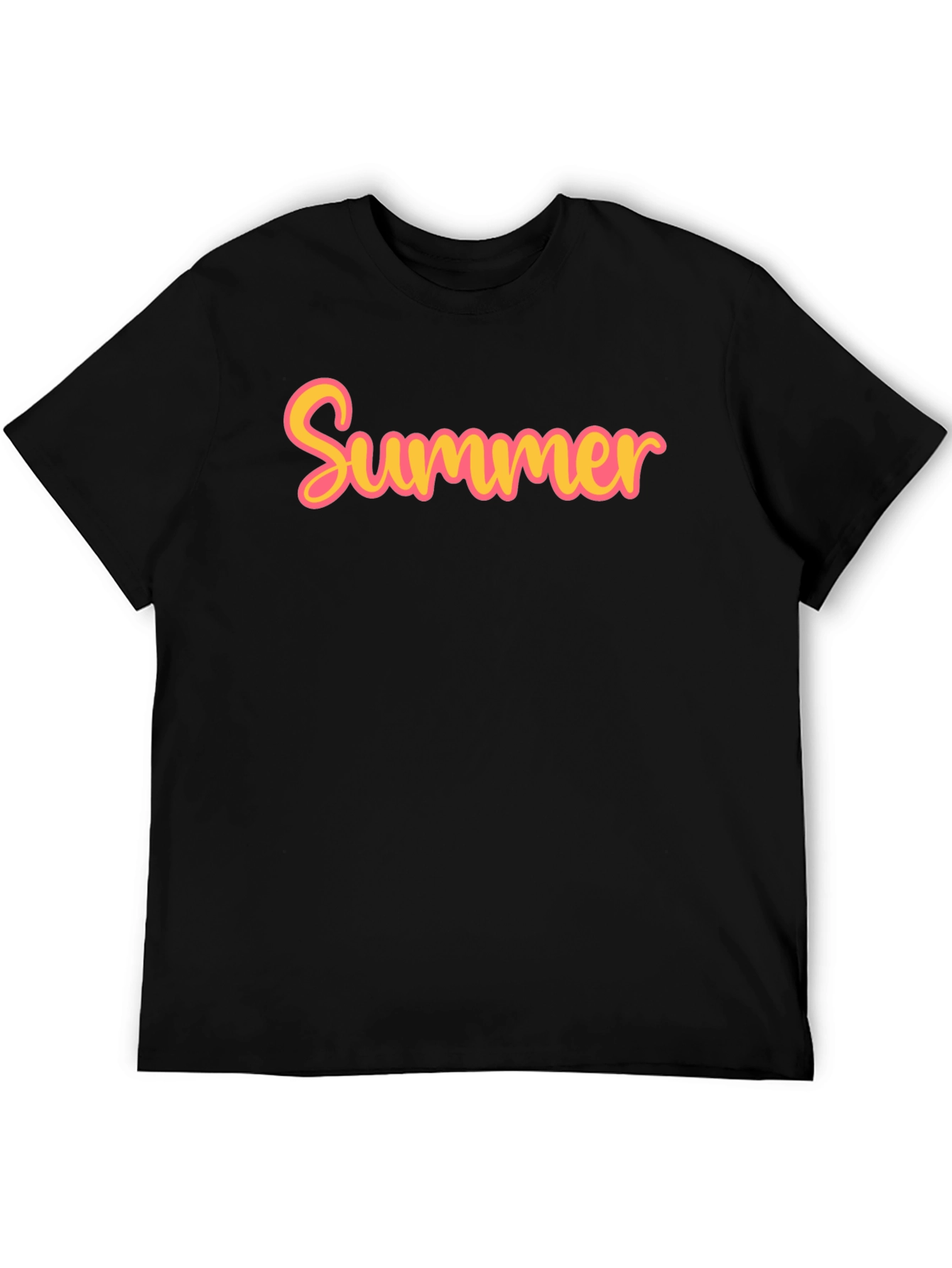 Black Summer Graphic T-Shirt - Casual Cotton Tee view 5