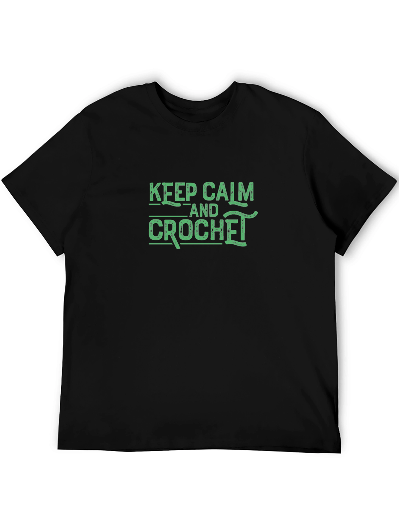 Black Keep Calm and Crochet T-Shirt view 5