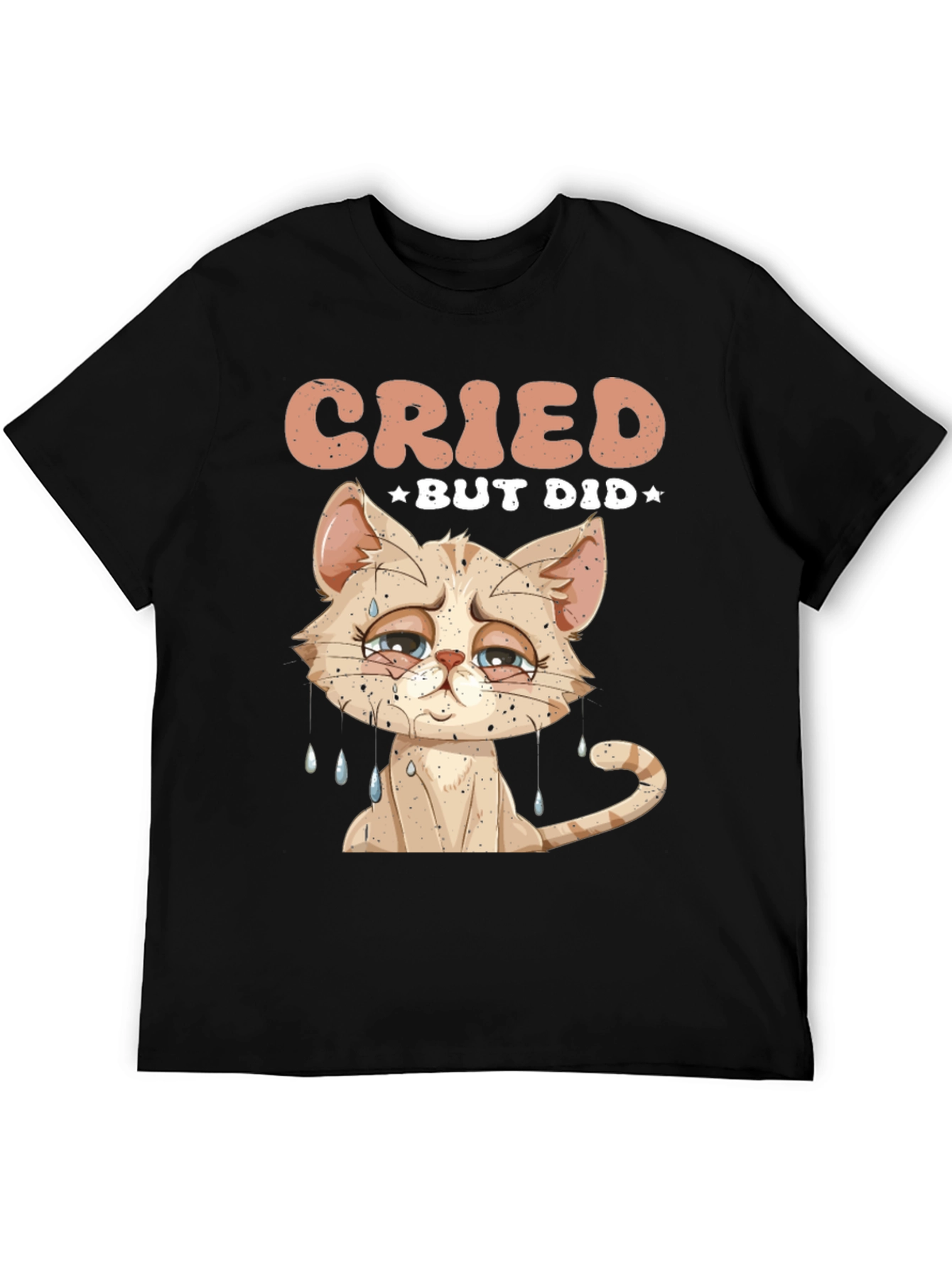 Black Cried But Did Funny Cat T-Shirt view 5