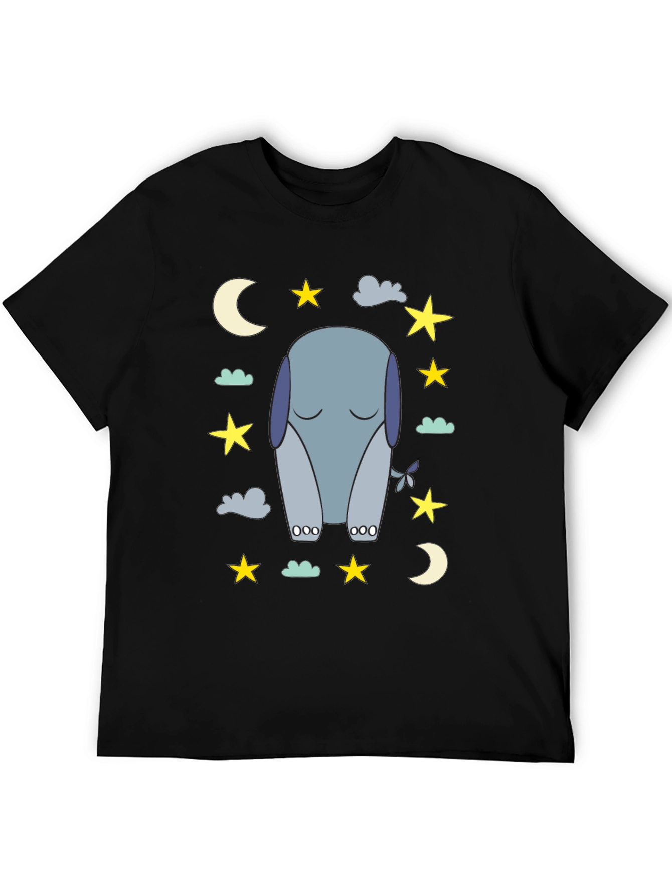 Black Dreamy Elephant T-Shirt view 5