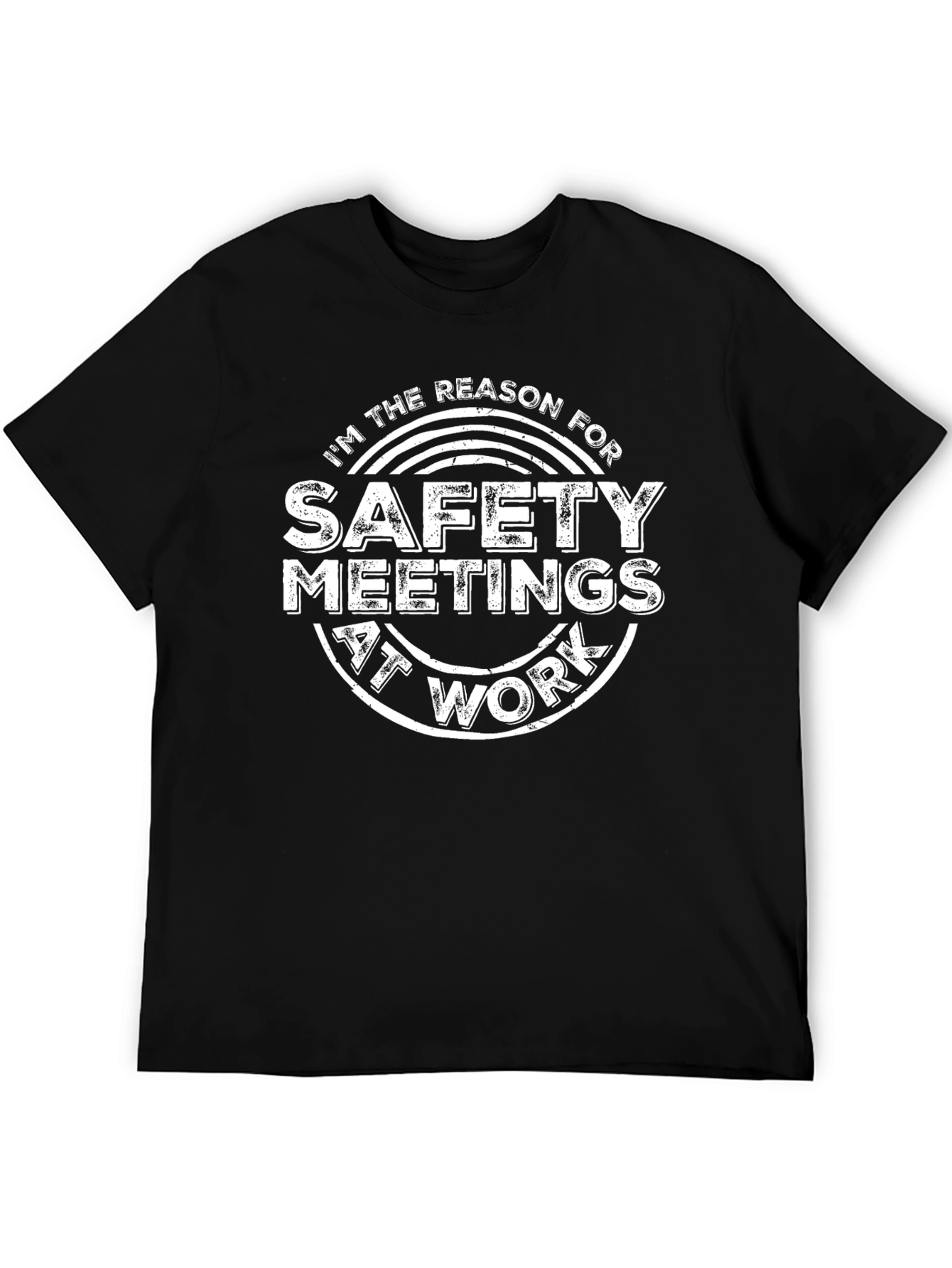 Black Safety Meetings T-Shirt Funny Work Humor view 5