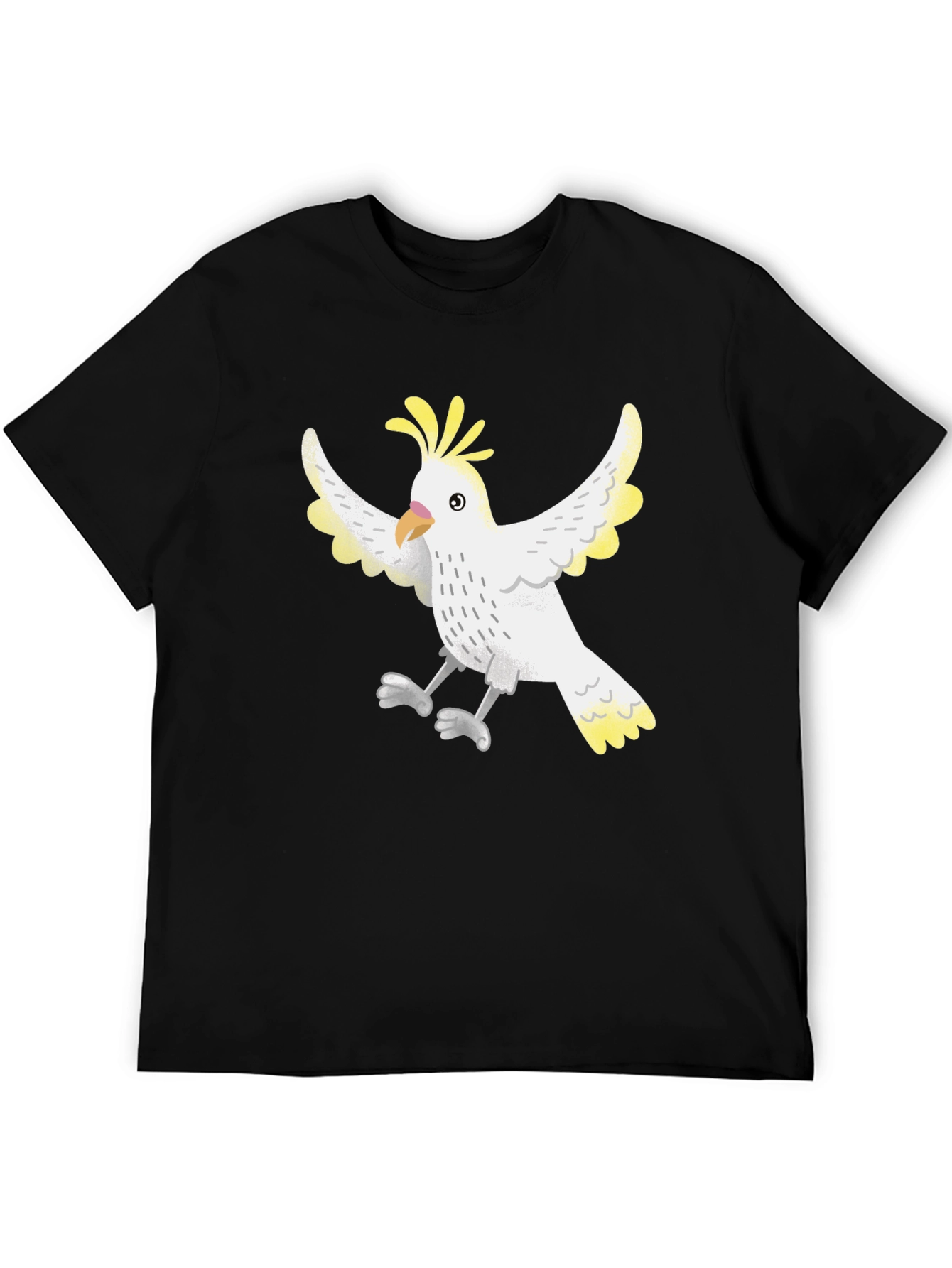Black Cockatoo Graphic Tee - Unisex Black T-Shirt view 5