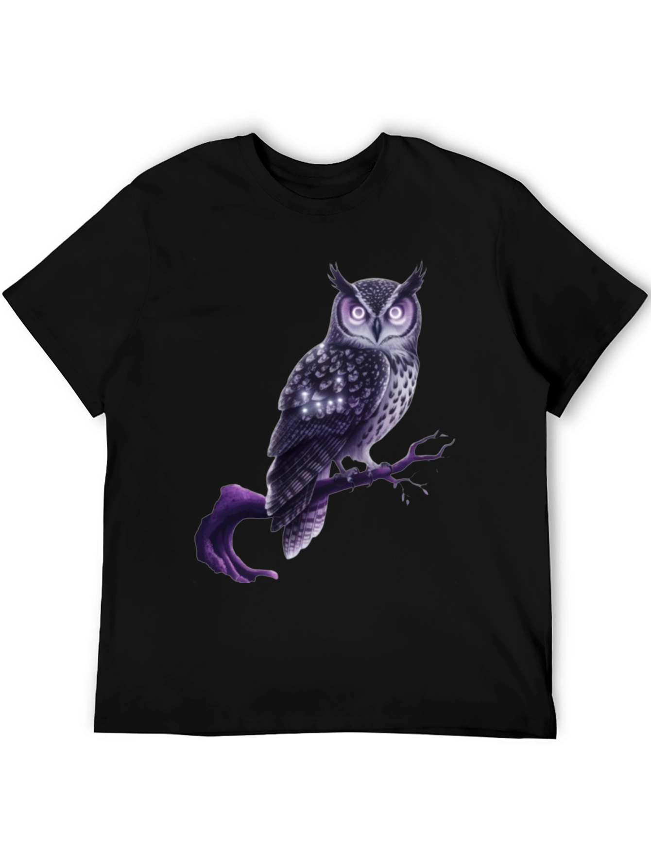 Black Mystic Owl Graphic Tee - Unique Design view 5