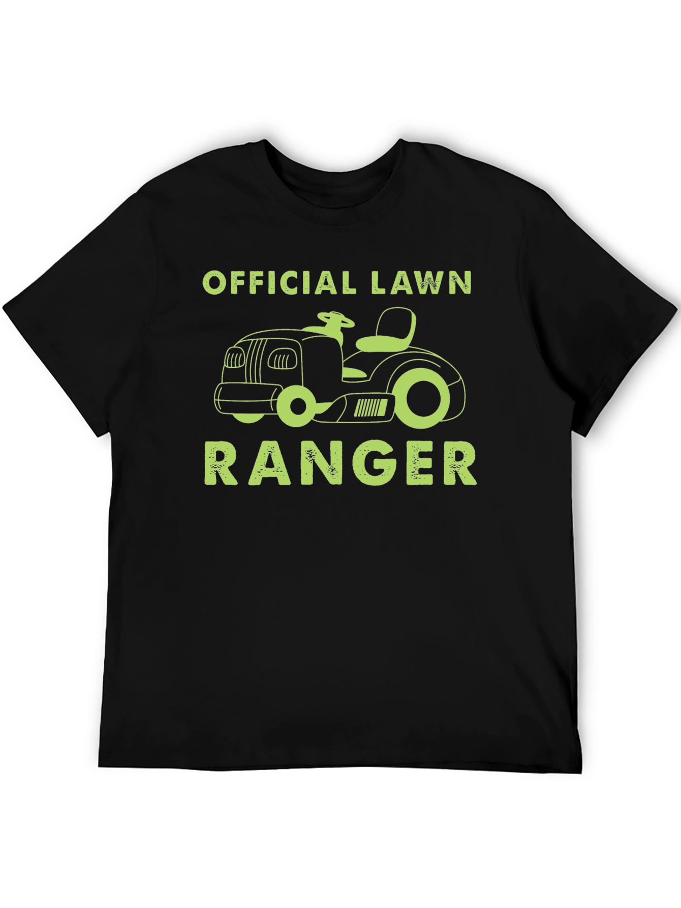Black Official Lawn Ranger T-Shirt - Lawn Mower Design view 5
