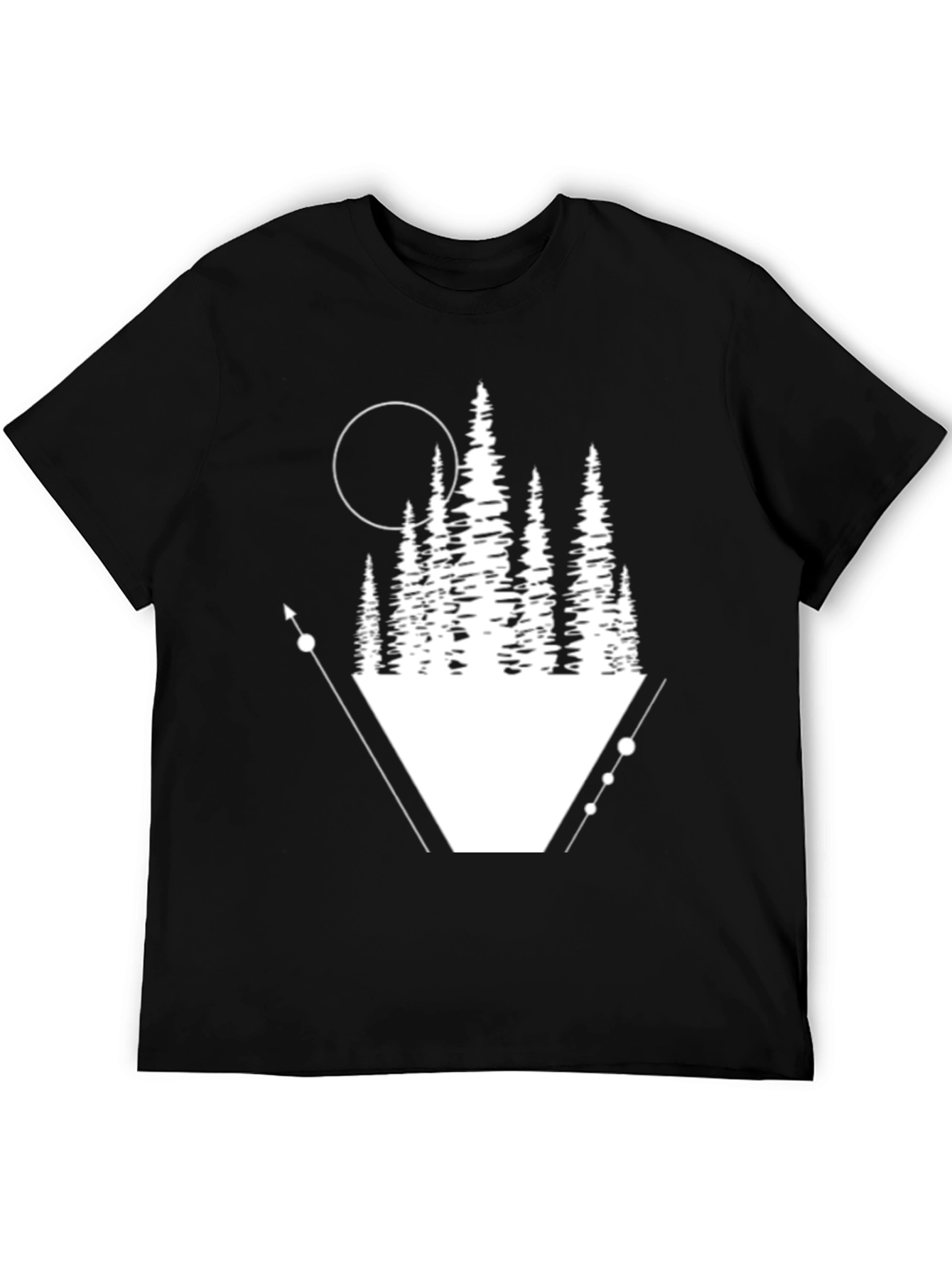 Geometric Forest Graphic Tee - Black T-Shirt - 5