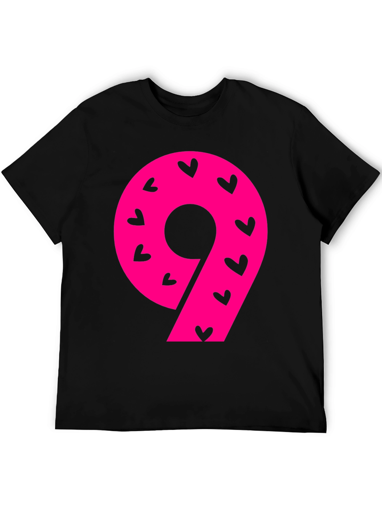 Black Number 9 Heart Print T-Shirt view 5