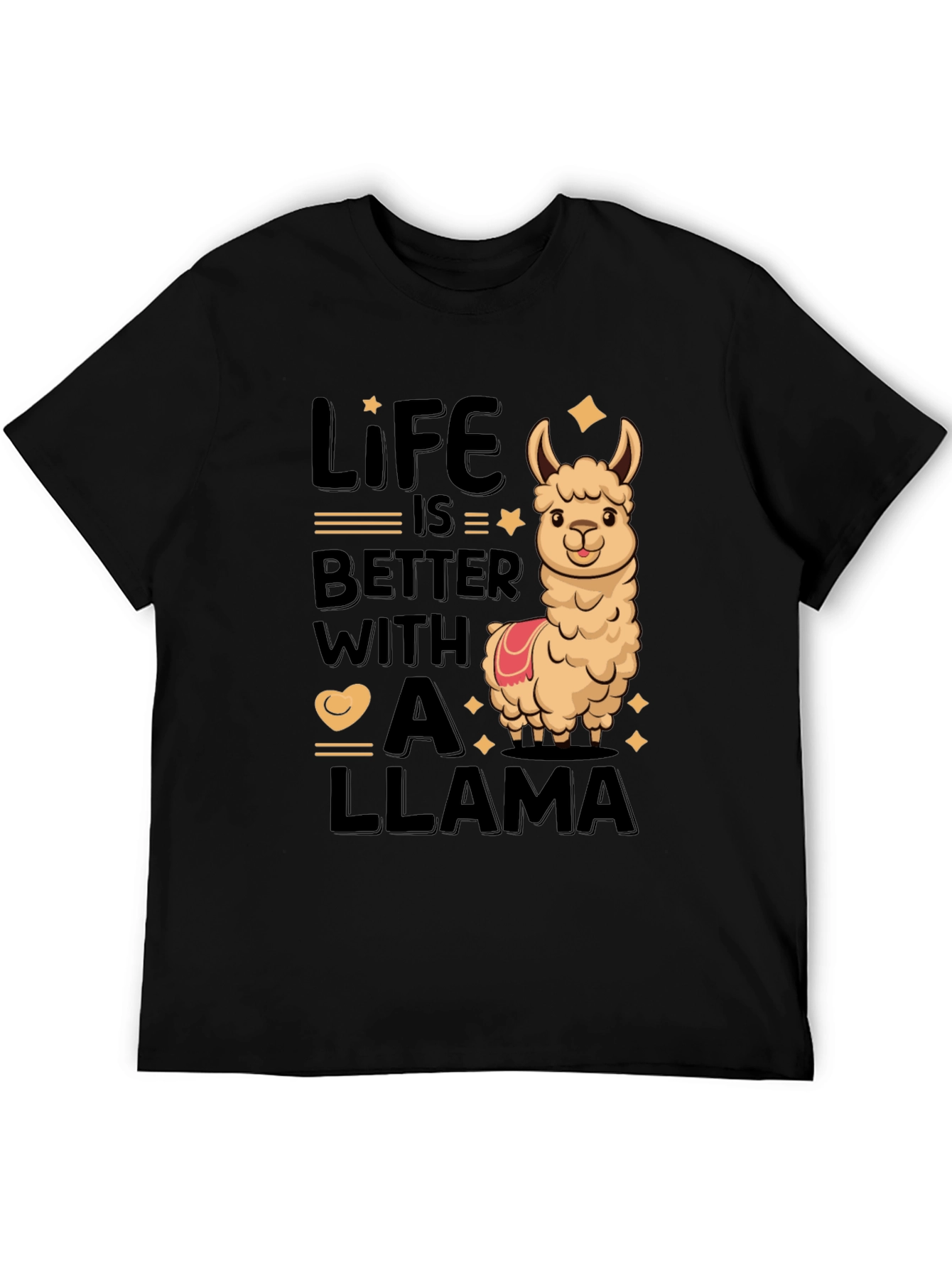 Black Life is Better with a Llama Tee view 5