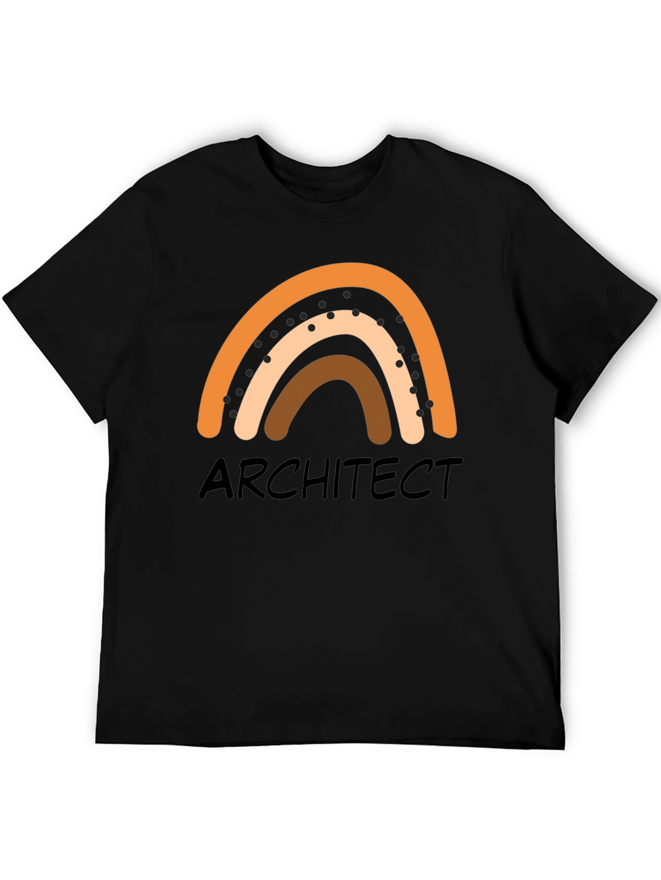 Black Architect Rainbow Graphic T-Shirt - Unisex Crew Neck view 5