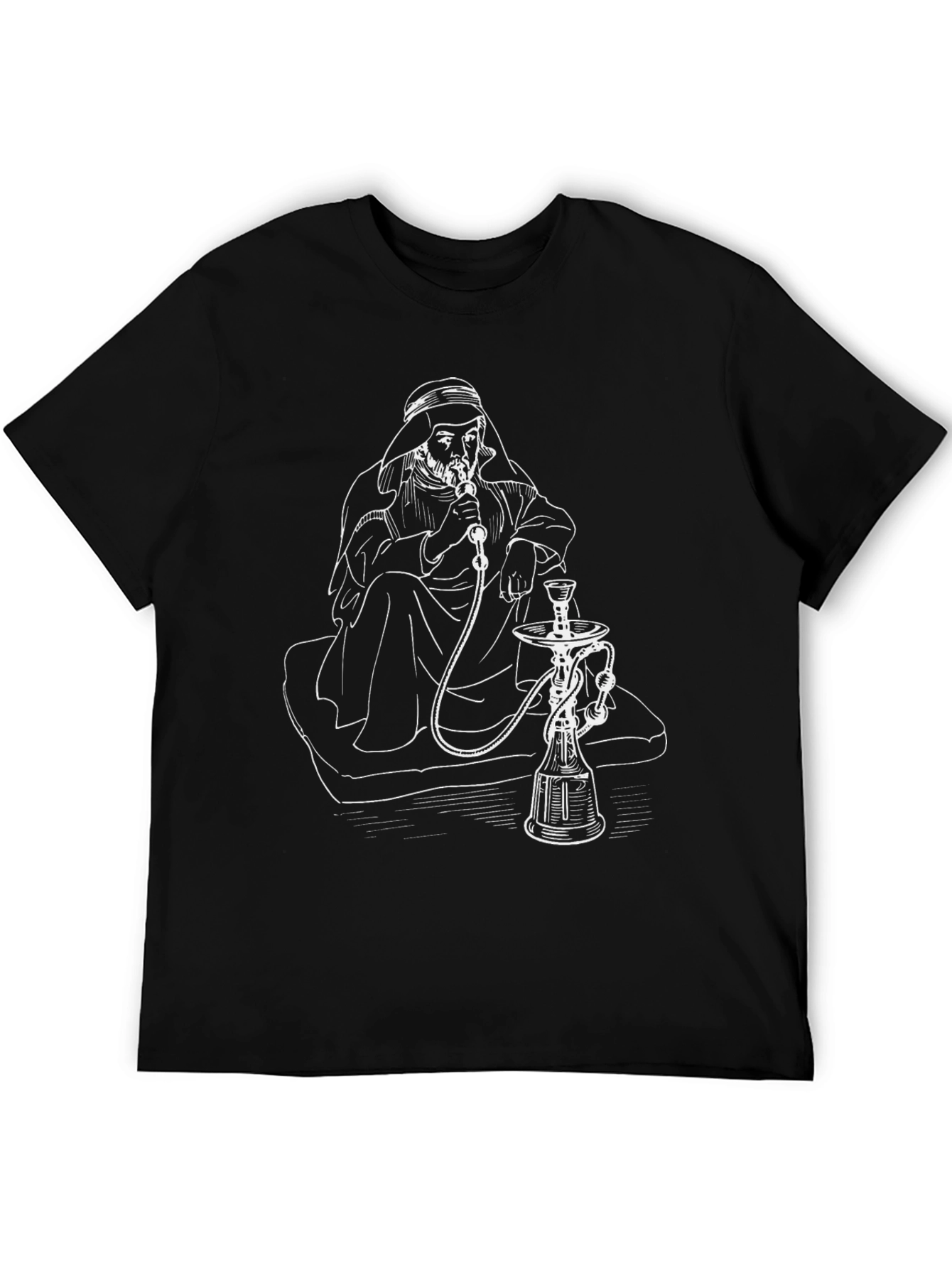 Black Hookah Lounge T-Shirt - Smoker Graphic Tee view 5