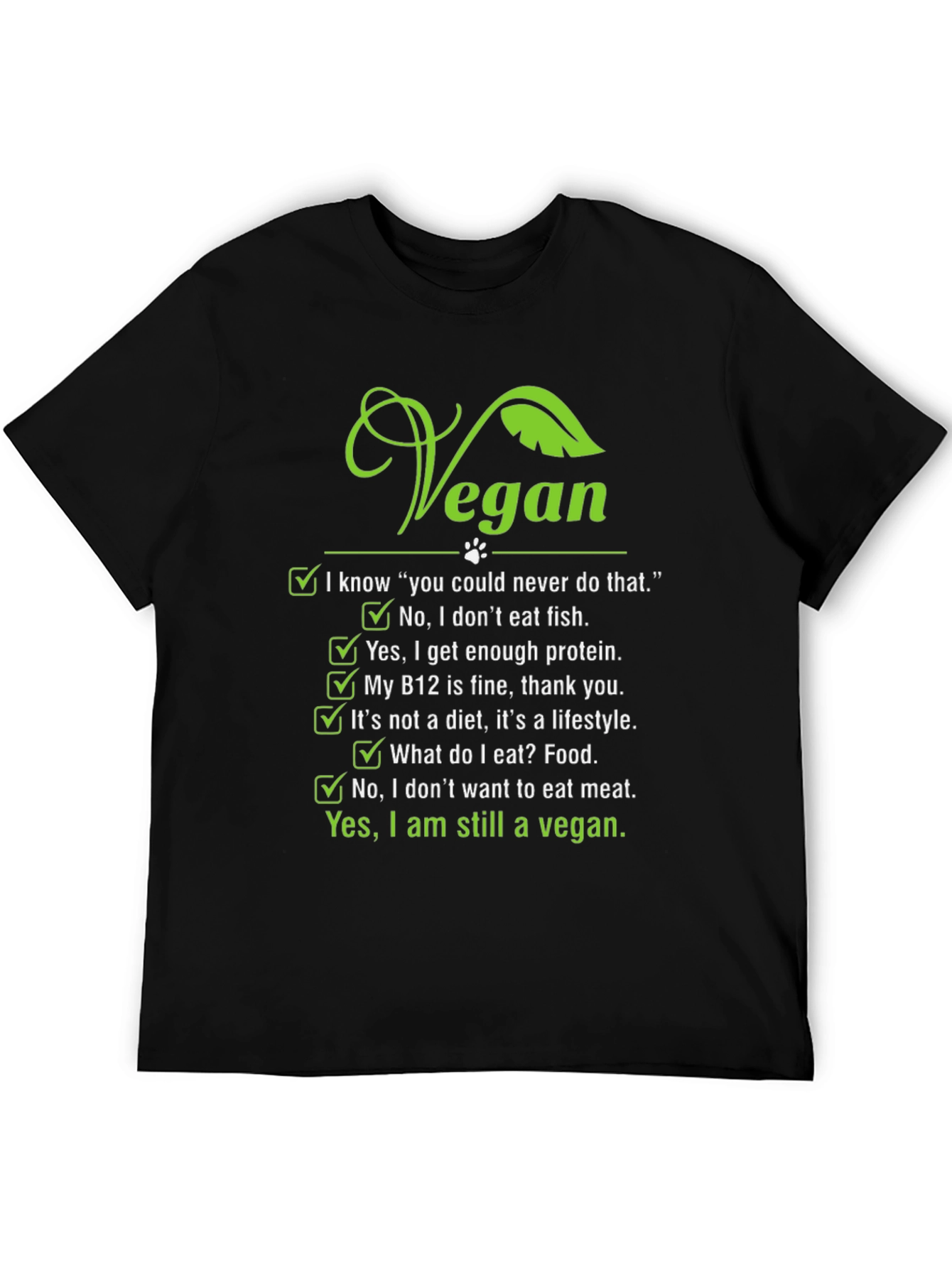 Black Vegan Lifestyle T-Shirt view 5