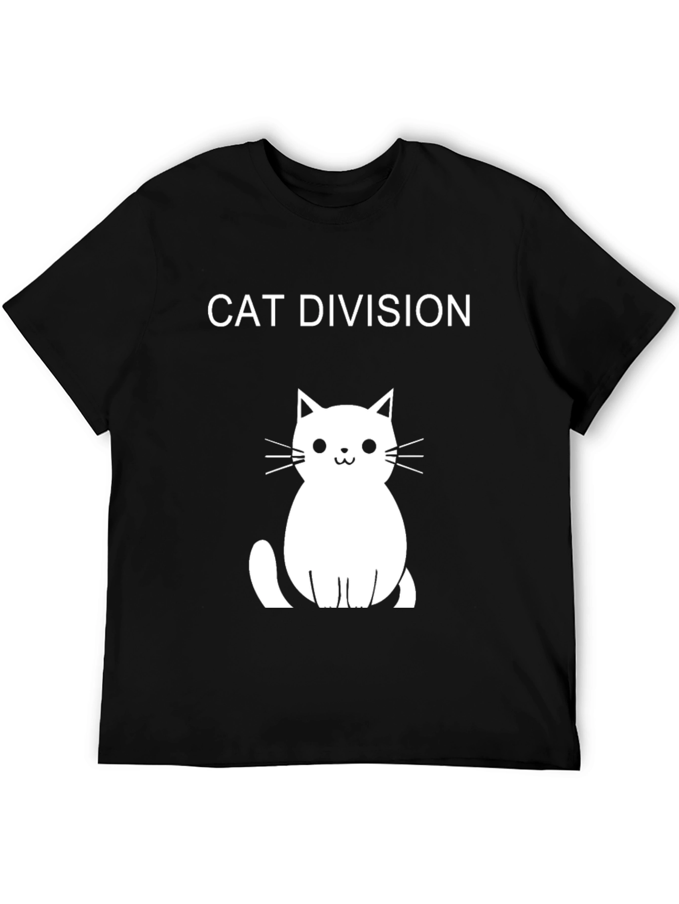 Black Cat Division Funny T-Shirt view 5