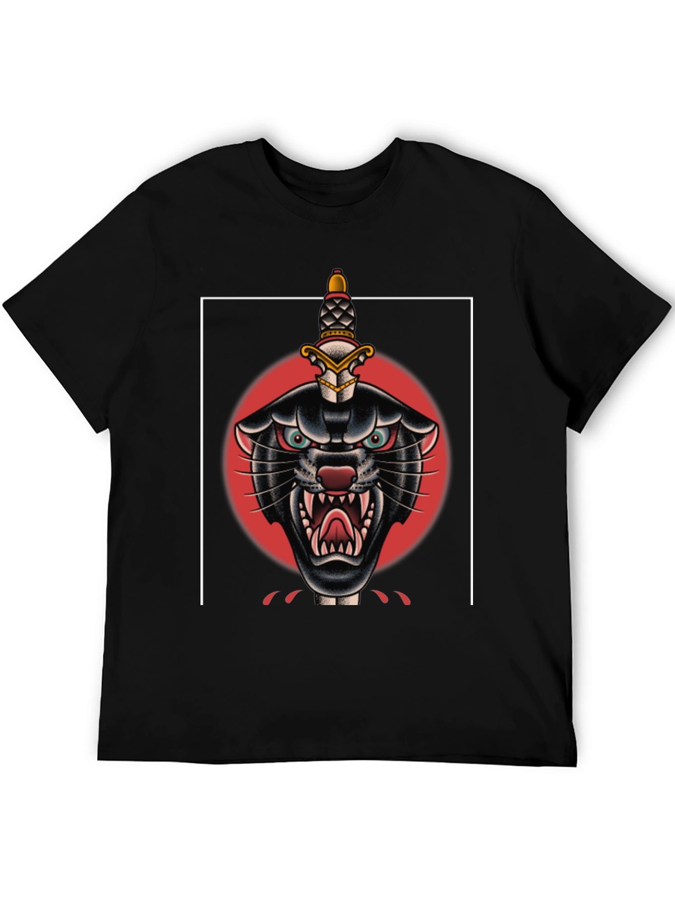 Black Black Panther Dagger Graphic Tee view 5