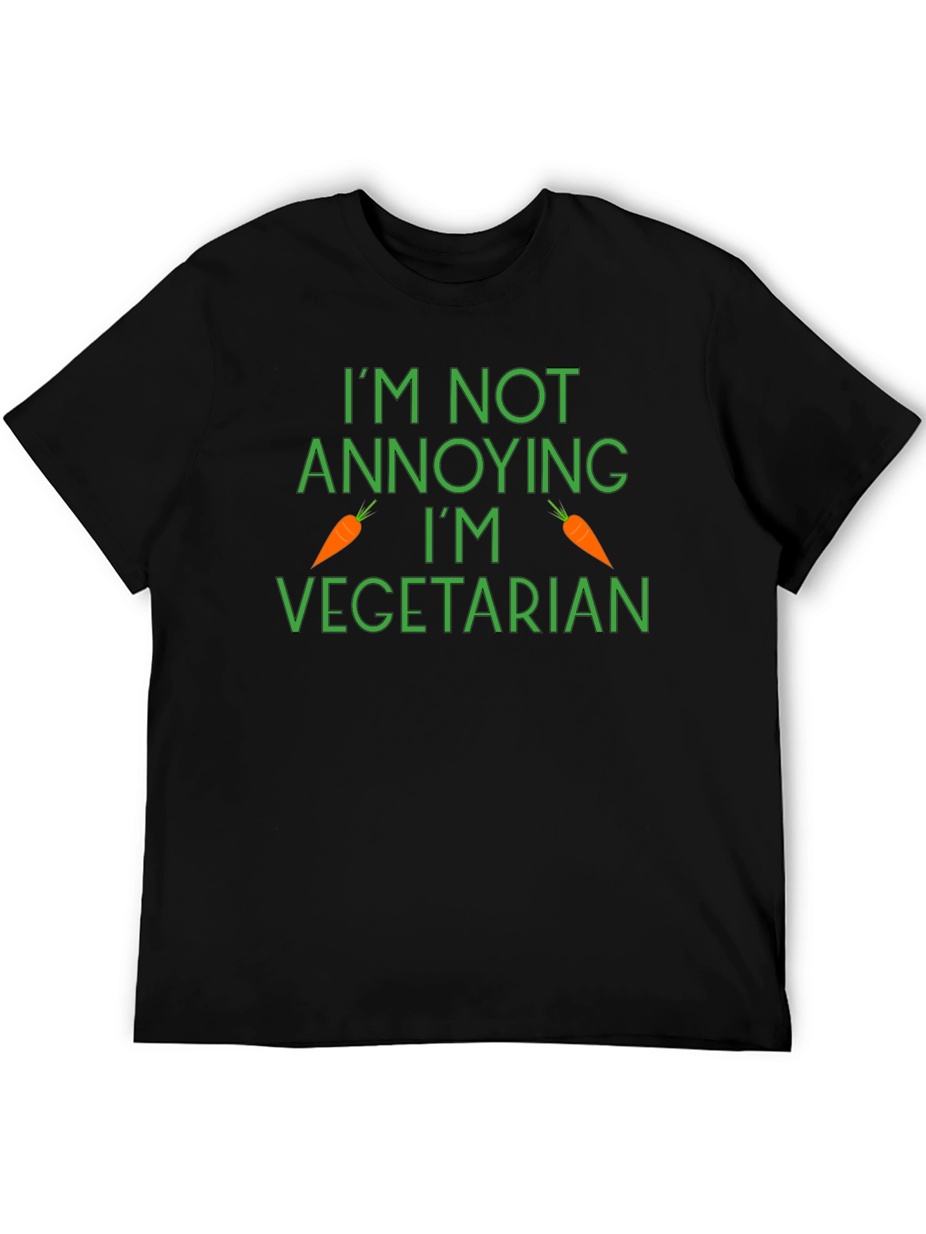 Black Vegetarian T-Shirt - Funny Foodie Graphic Tee view 5