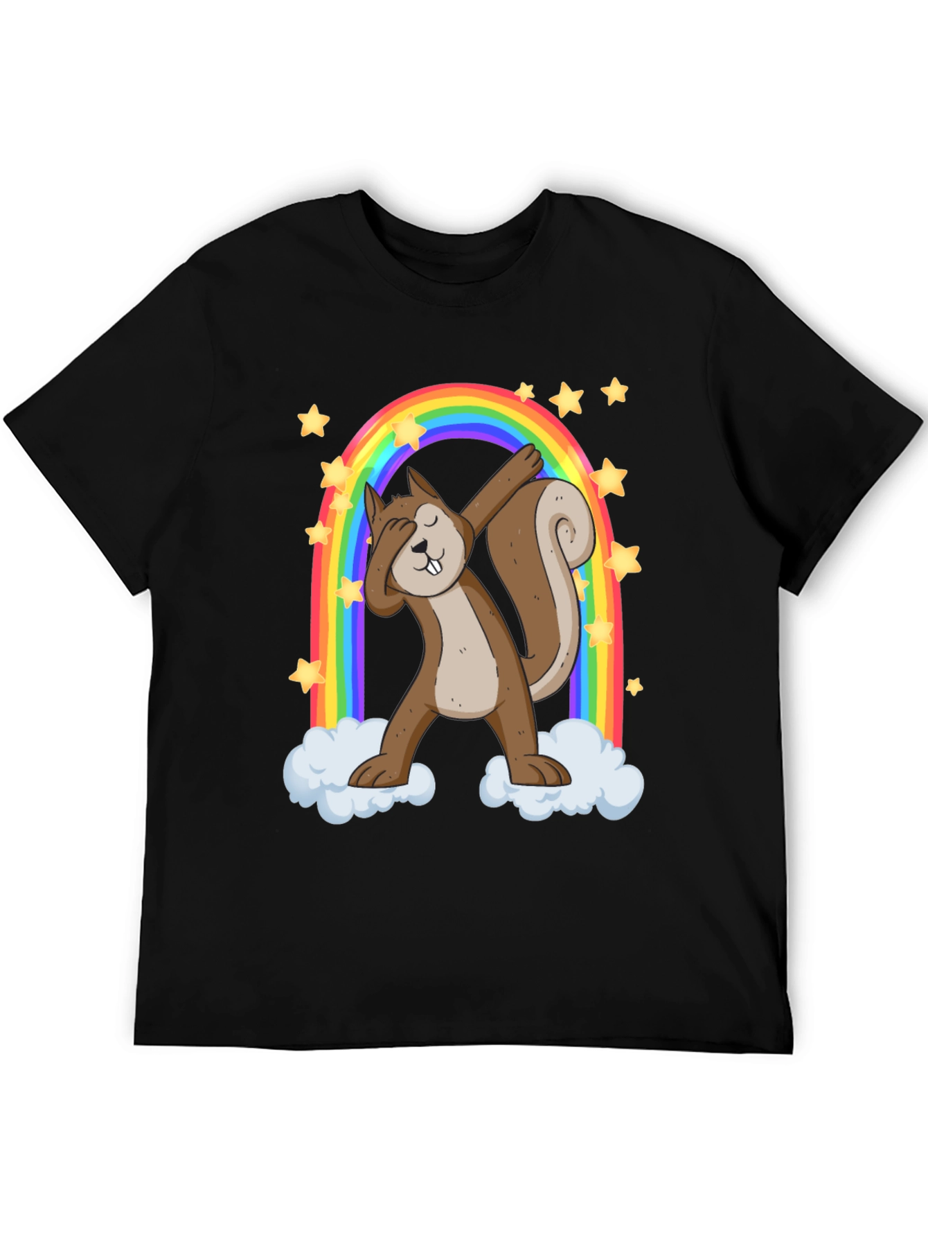Dabbing Squirrel Rainbow Graphic Tee - 5