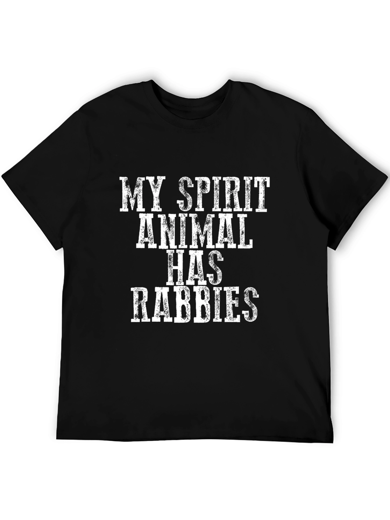 Black My Spirit Animal Has Rabies Graphic Tee view 5
